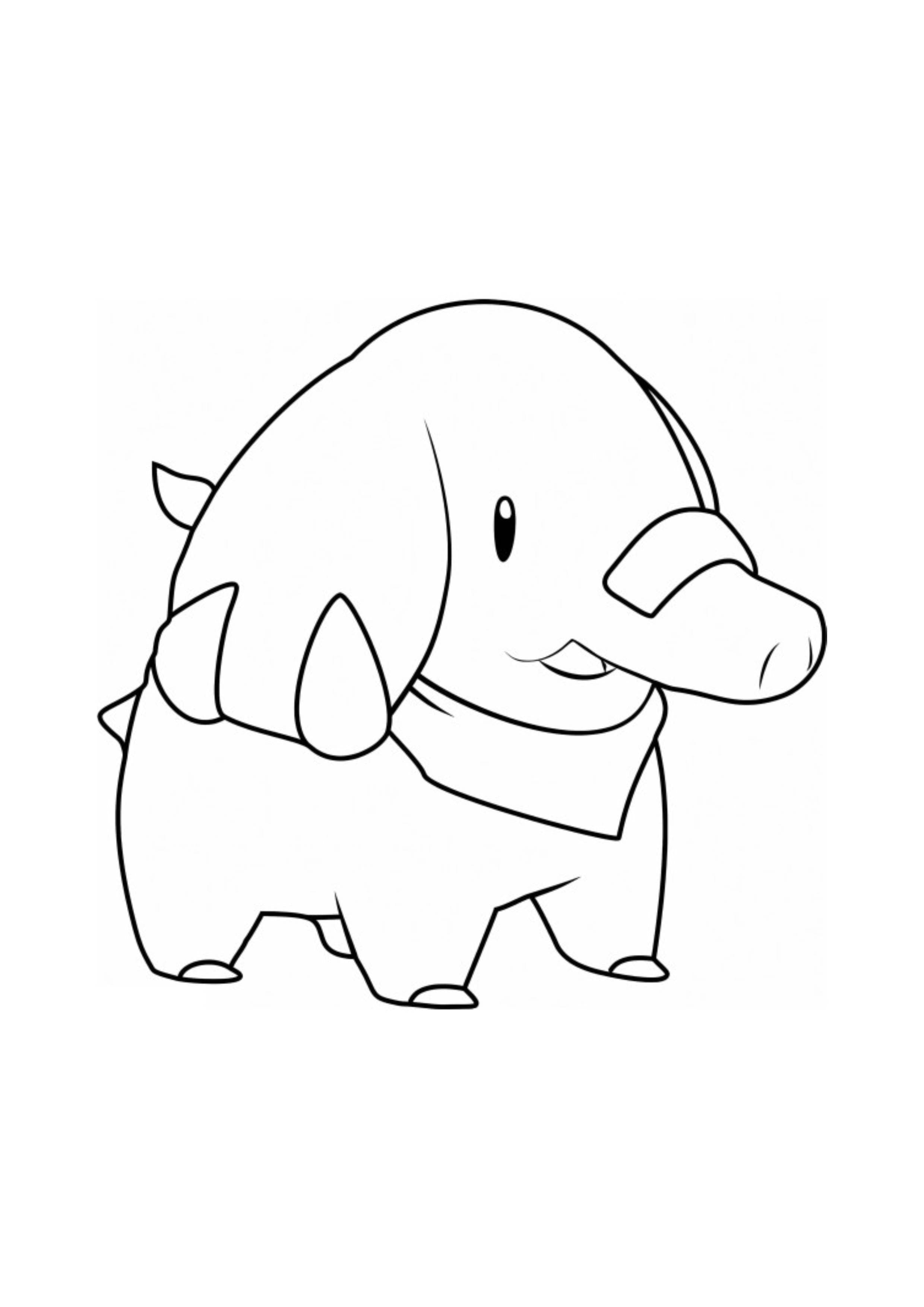 Coloriage Phanpy (A4) à imprimer