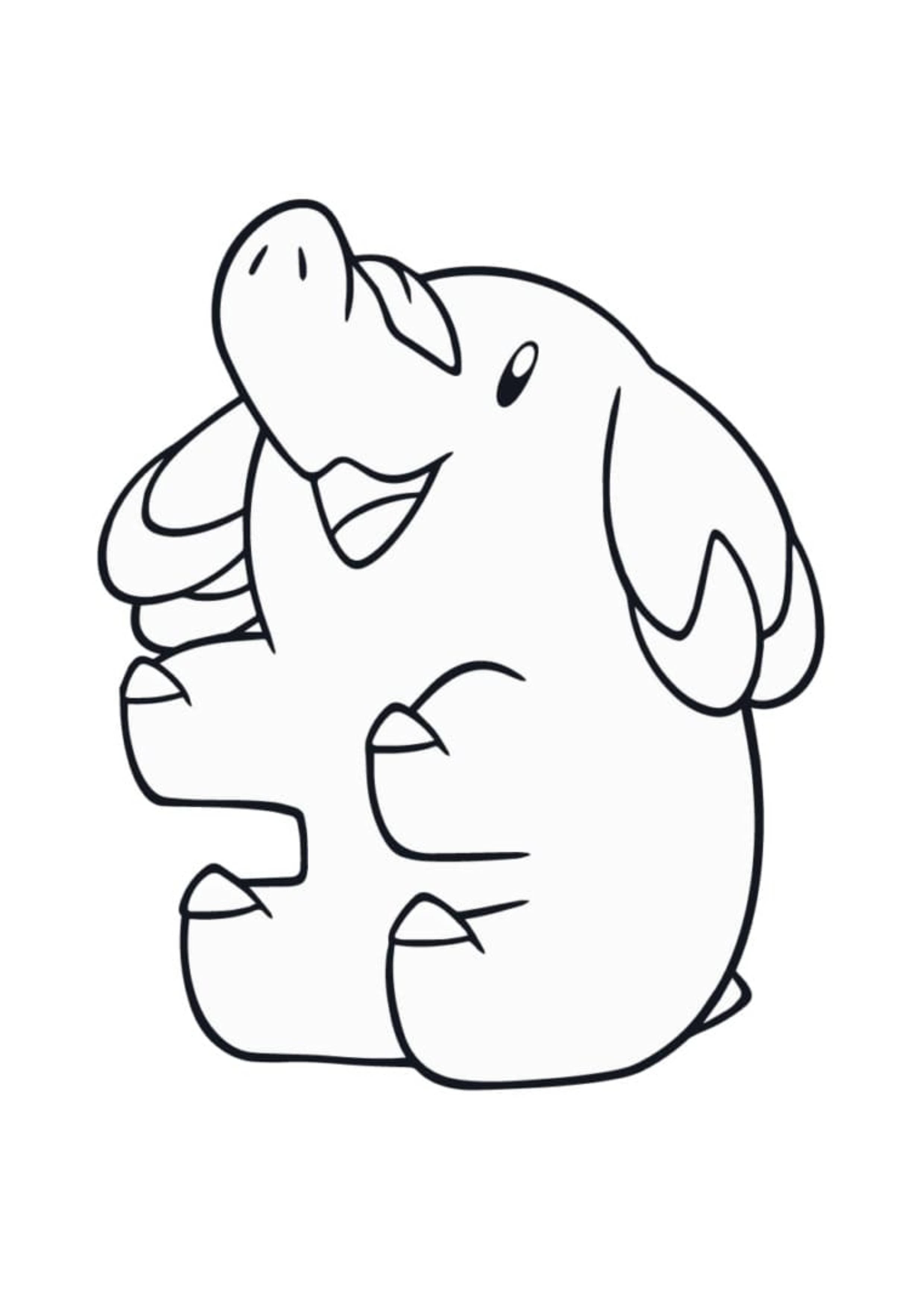 Coloriage Phanpy (A4) à imprimer