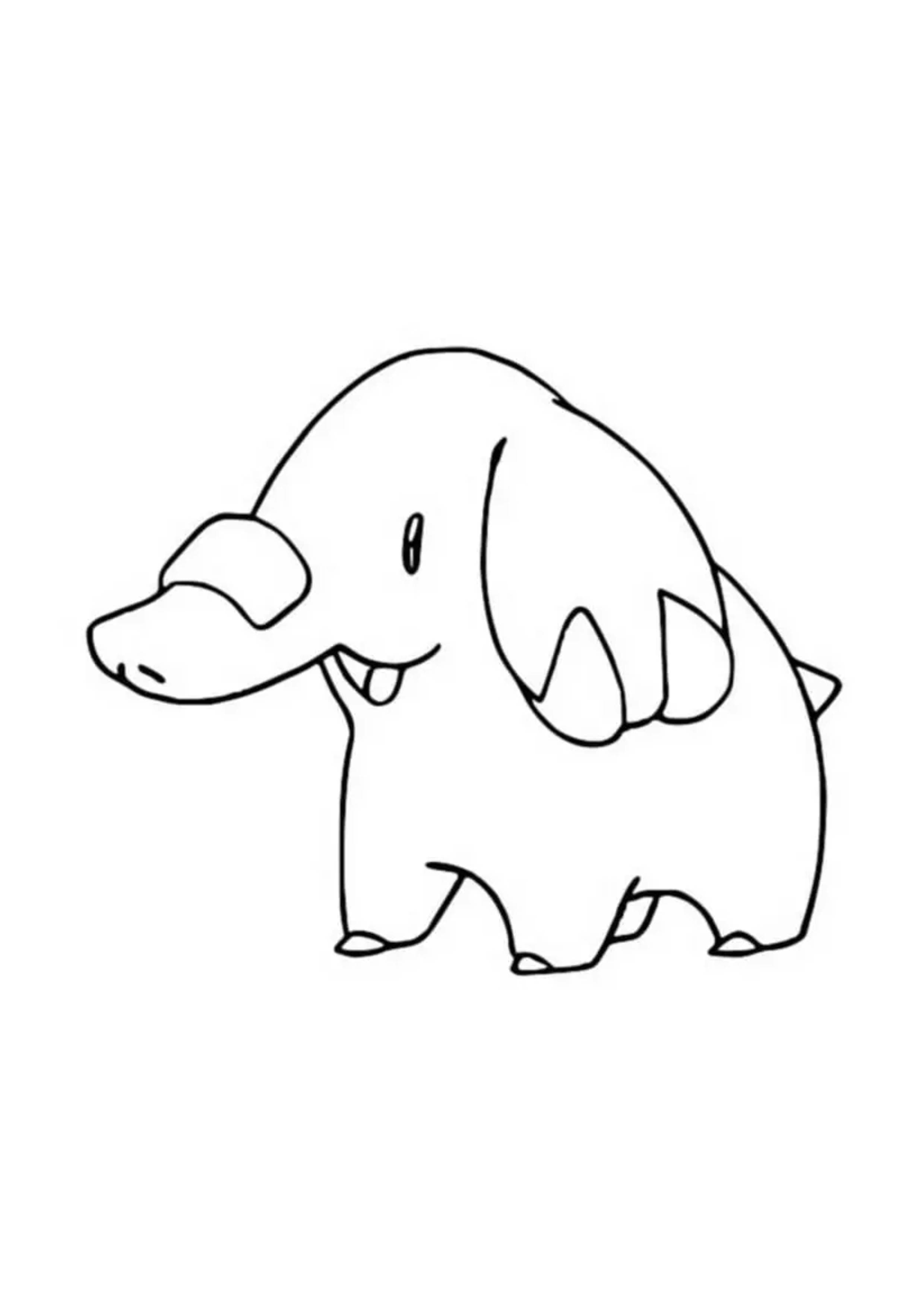 Coloriage Phanpy (A4) à imprimer