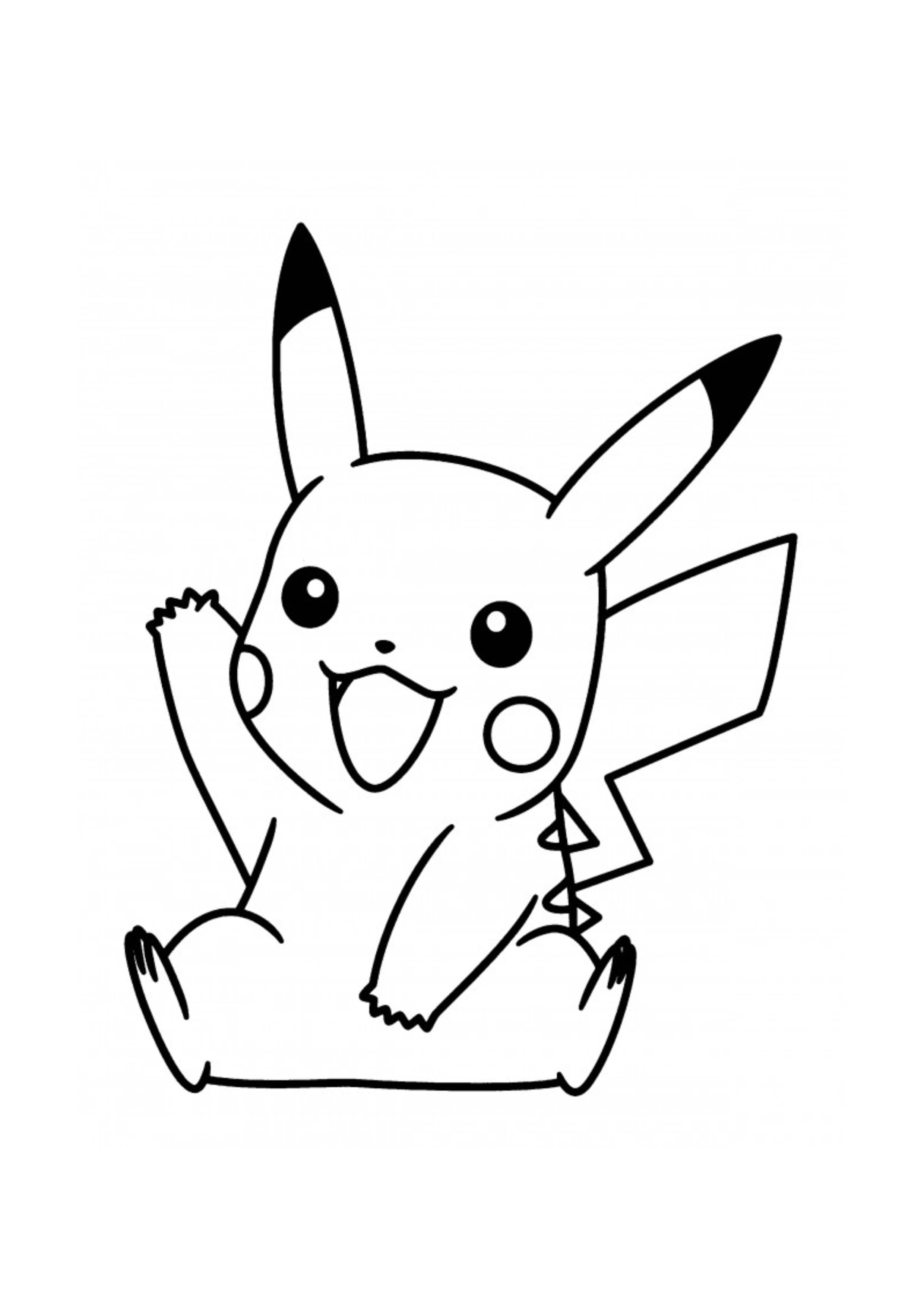 Coloriage Pikachu (A4) à imprimer
