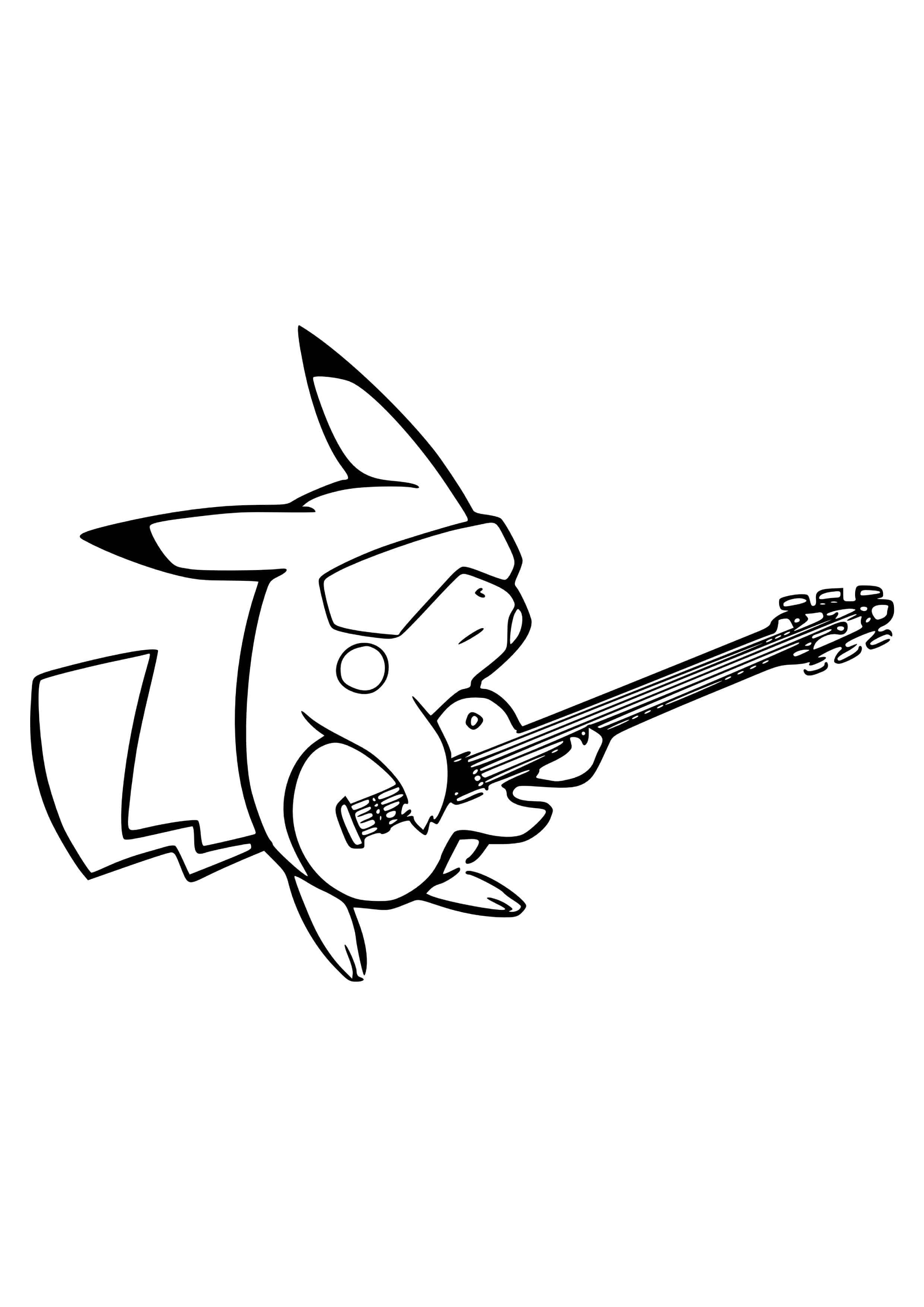 Coloriage Pikachu (A4) à imprimer