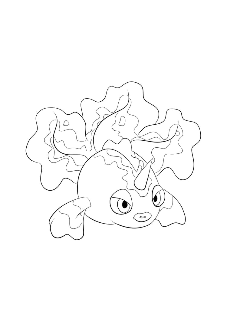Coloriage Poissirène (A4) à imprimer
