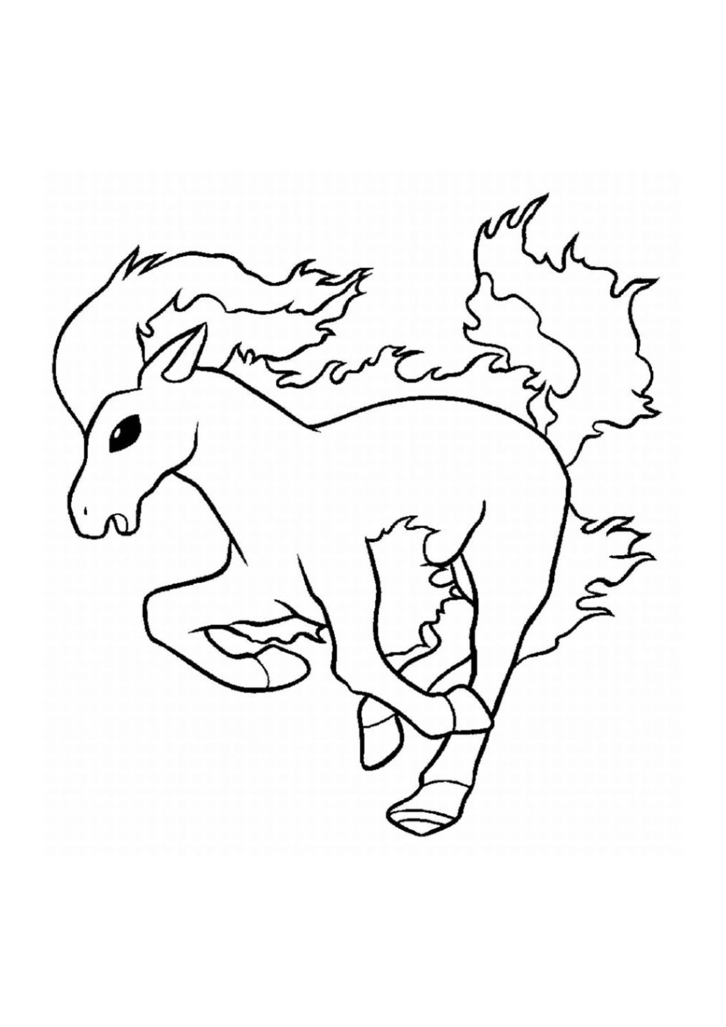 Coloriage Ponyta (A4) à imprimer