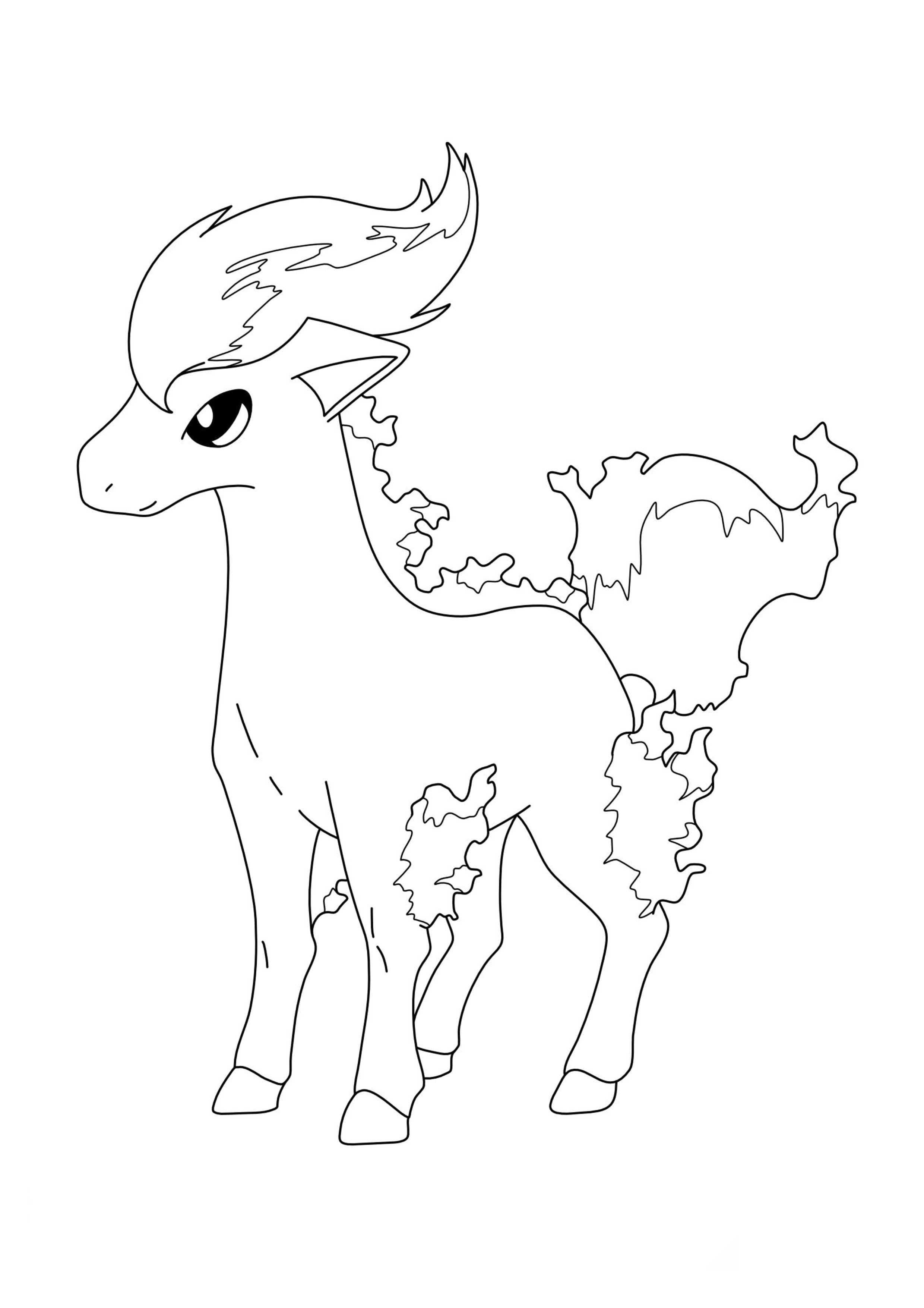 Coloriage Ponyta (A4) à imprimer