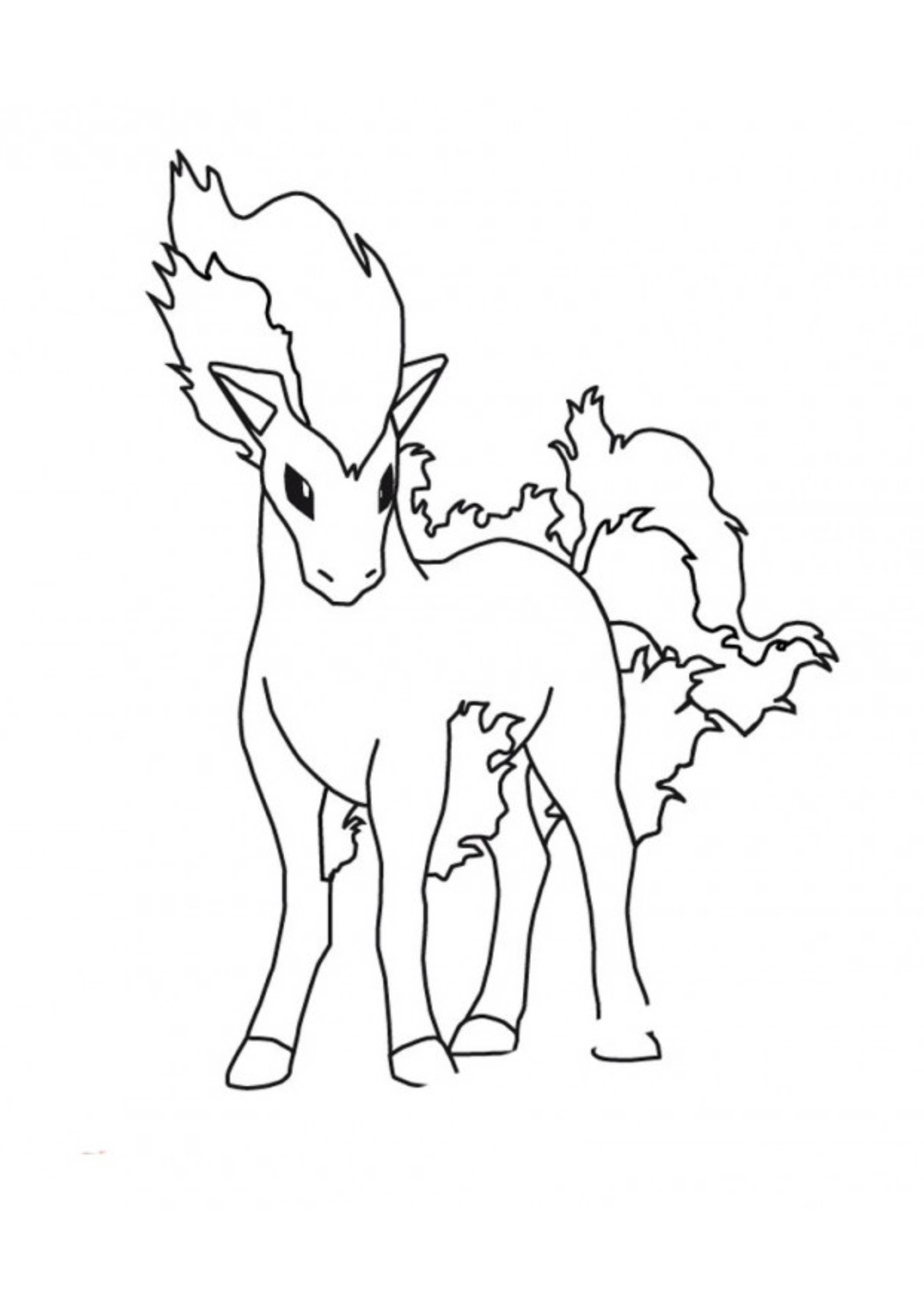Coloriage Ponyta (A4) à imprimer