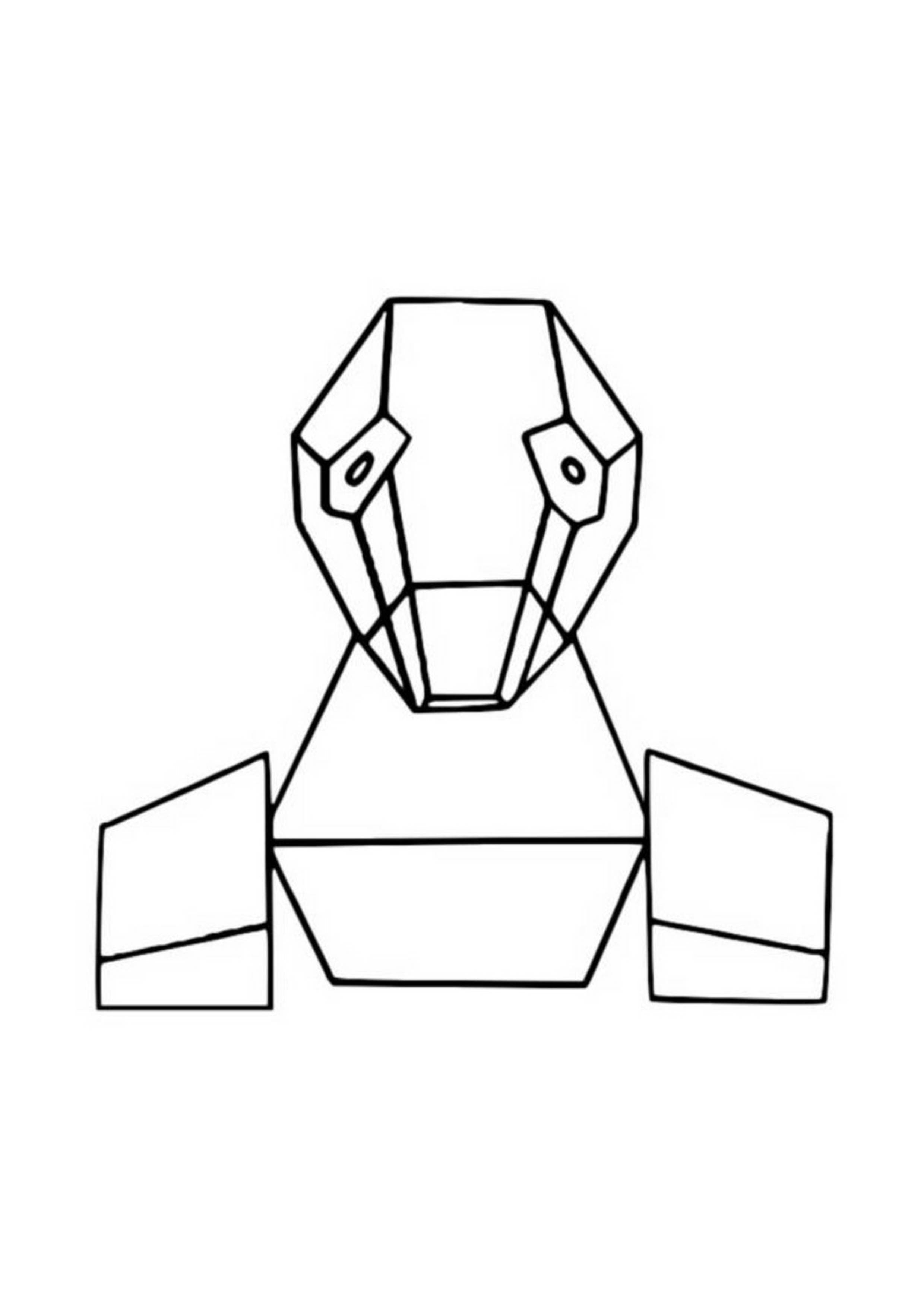 Coloriage Porygon (A4) à imprimer