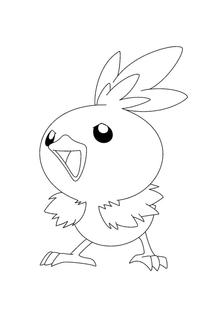 Coloriage Poussifeu (A4) à imprimer