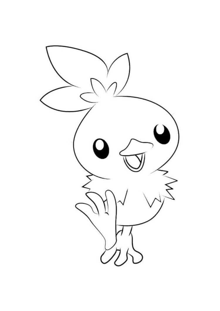 Coloriage Poussifeu (A4) à imprimer