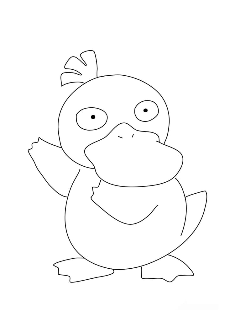 Coloriage Psykokwak (A4) à imprimer