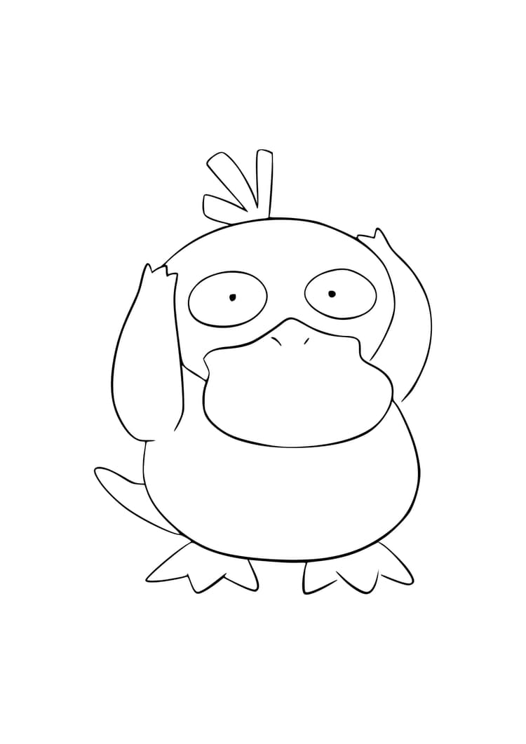 Coloriage Psykokwak (A4) à imprimer