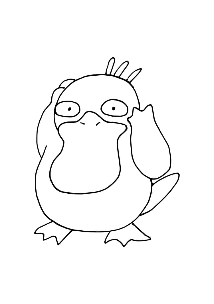 Coloriage Psykokwak (A4) à imprimer