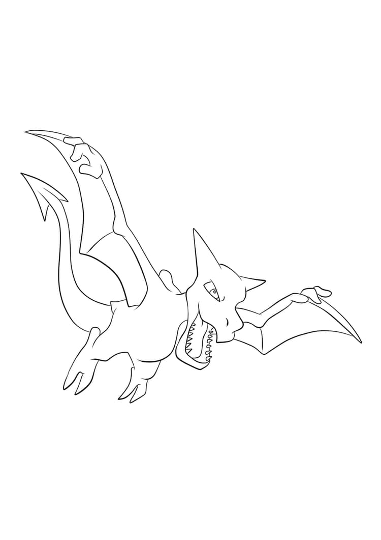 Coloriage Ptéra (A4) à imprimer