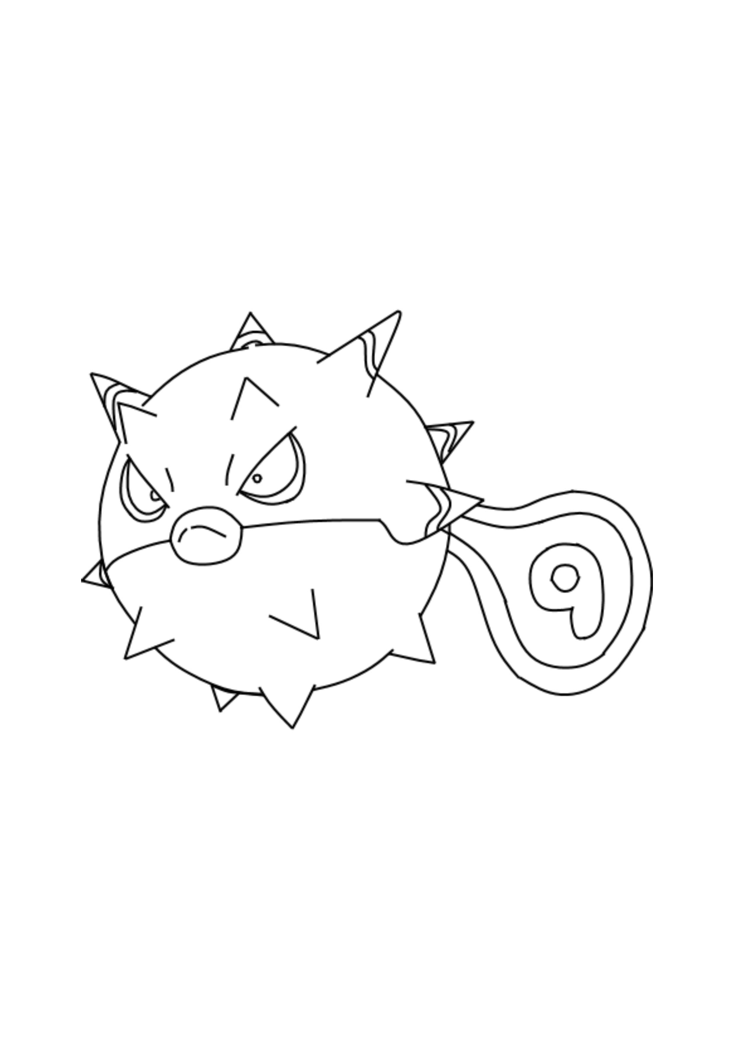 Coloriage Qwilfish (A4) à imprimer