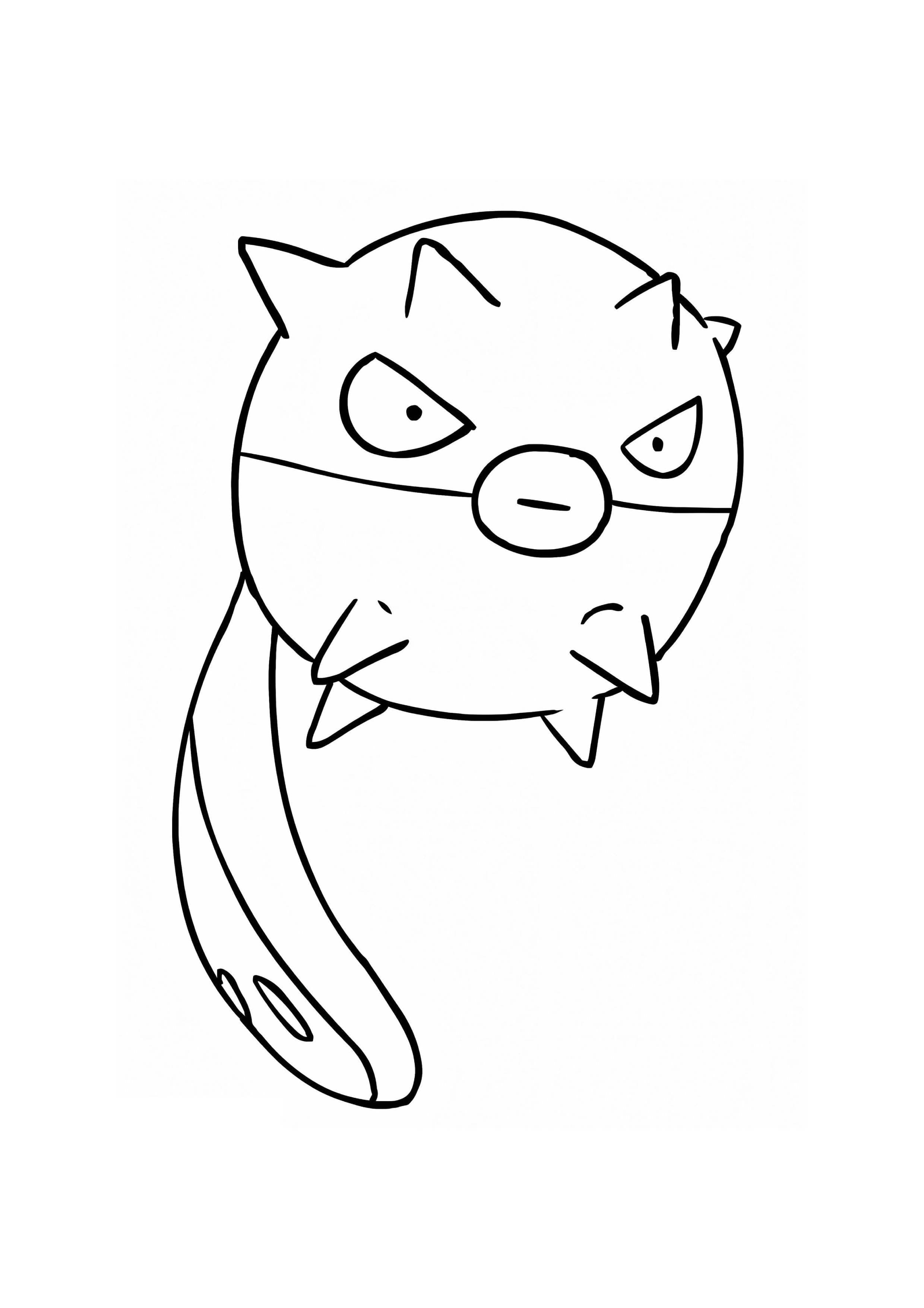 Coloriage Qwilfish (A4) à imprimer