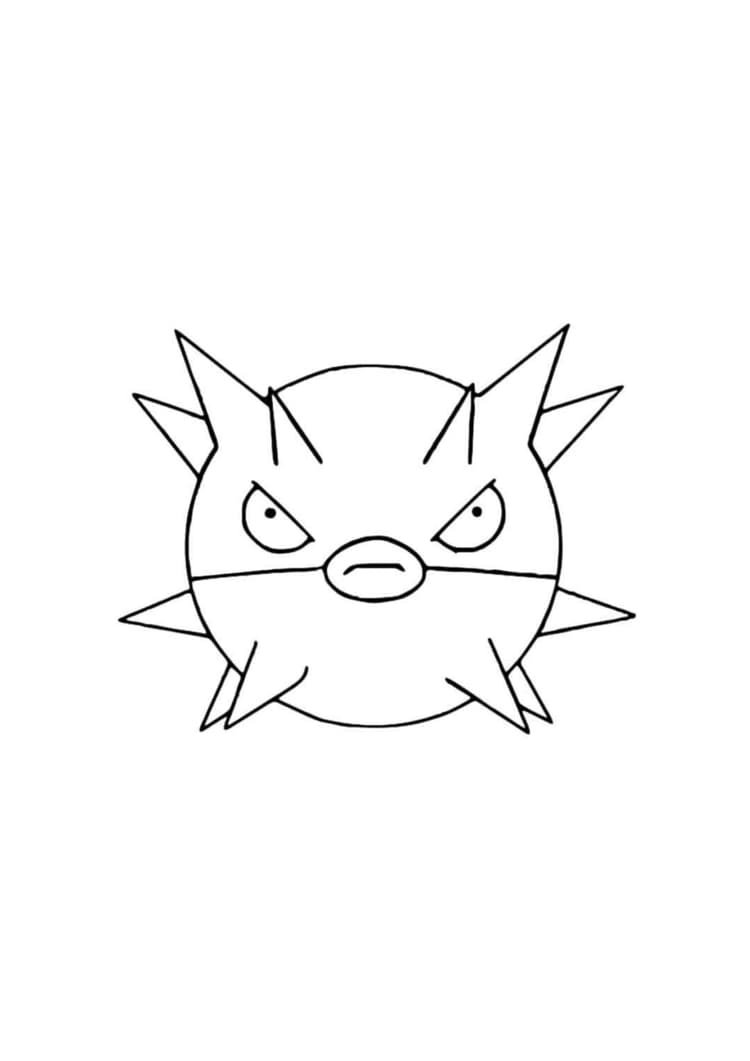 Coloriage Qwilfish (A4) à imprimer