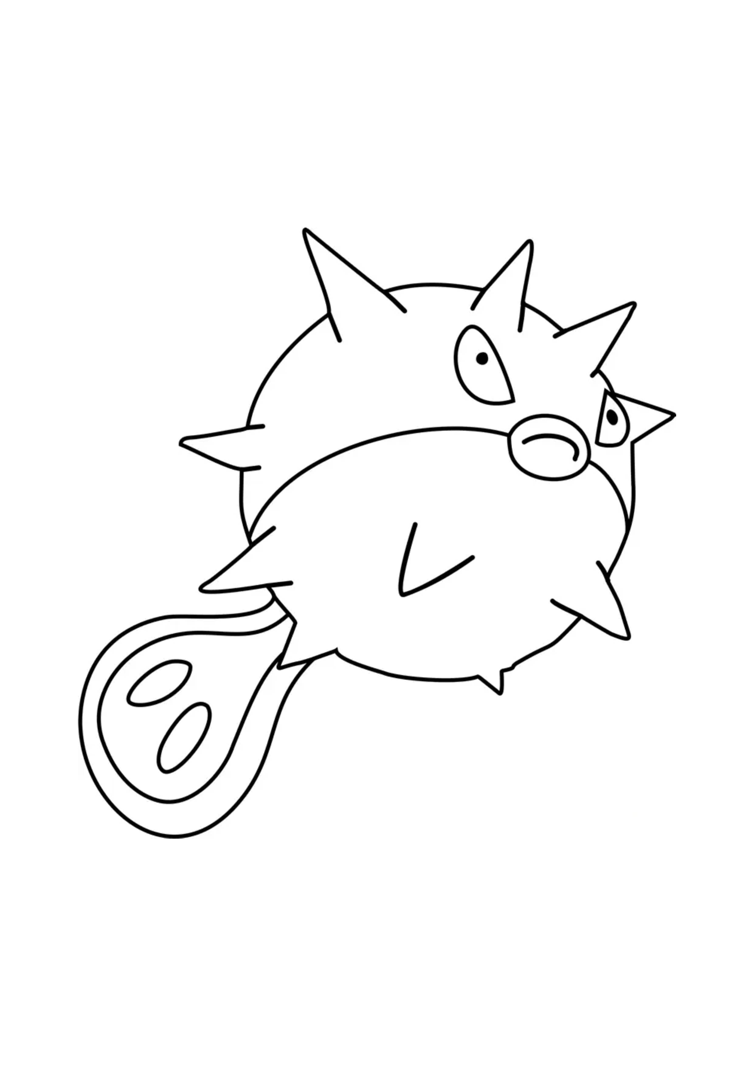 Coloriage Qwilfish (A4) à imprimer