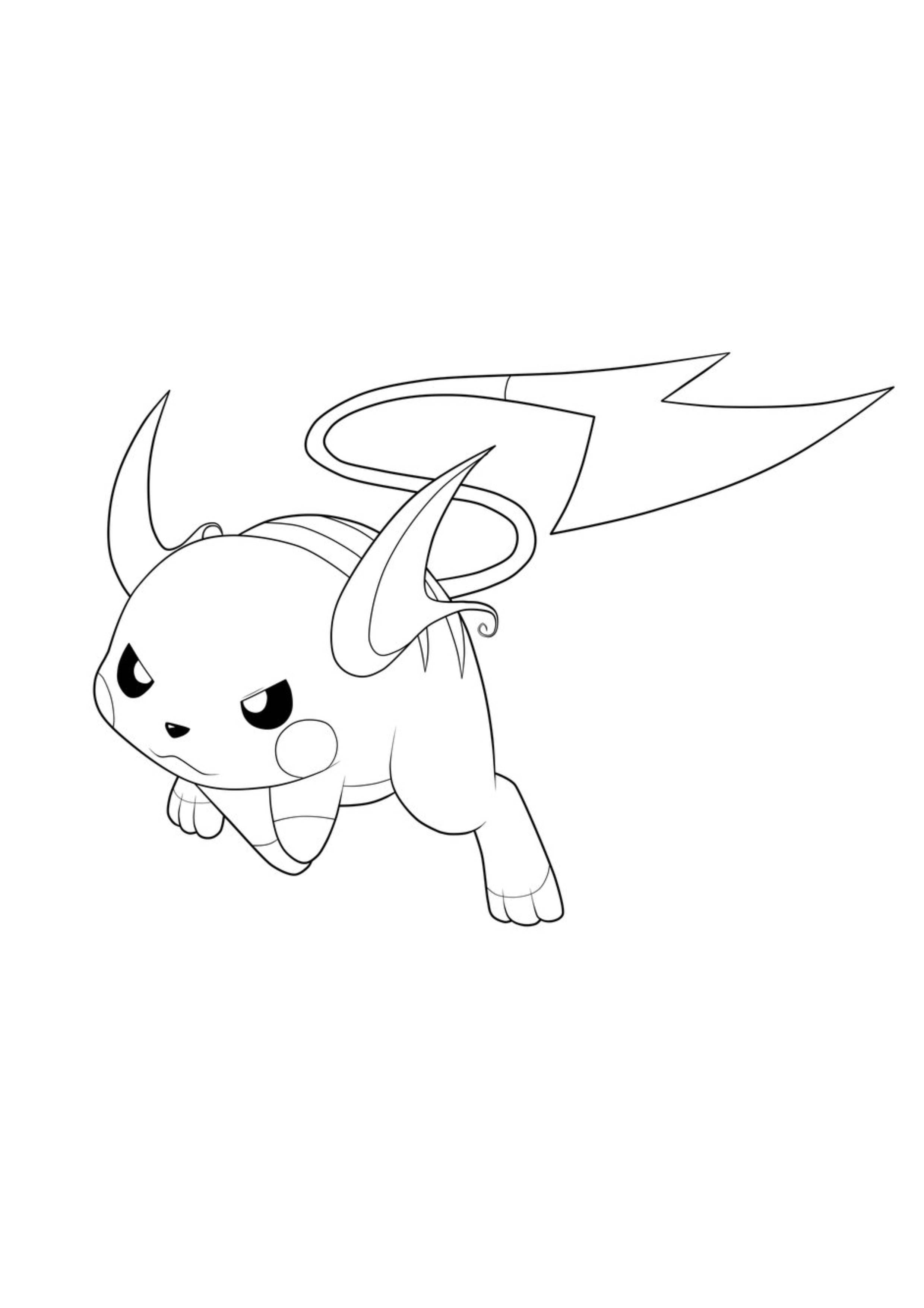 Coloriage Raichu (A4) à imprimer