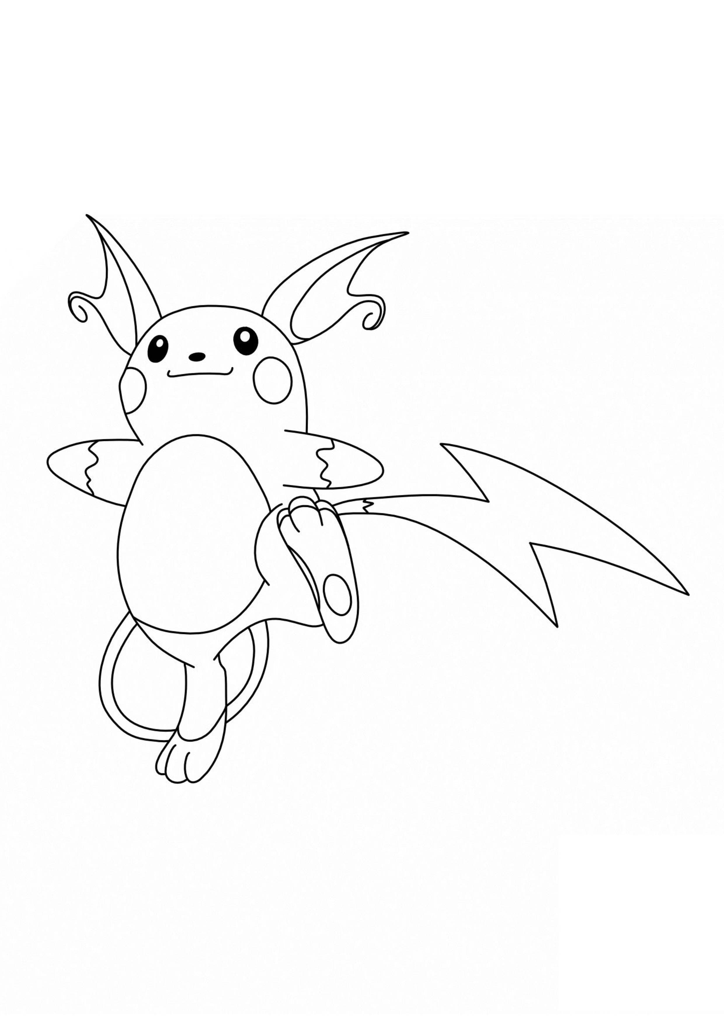 Coloriage Raichu (A4) à imprimer