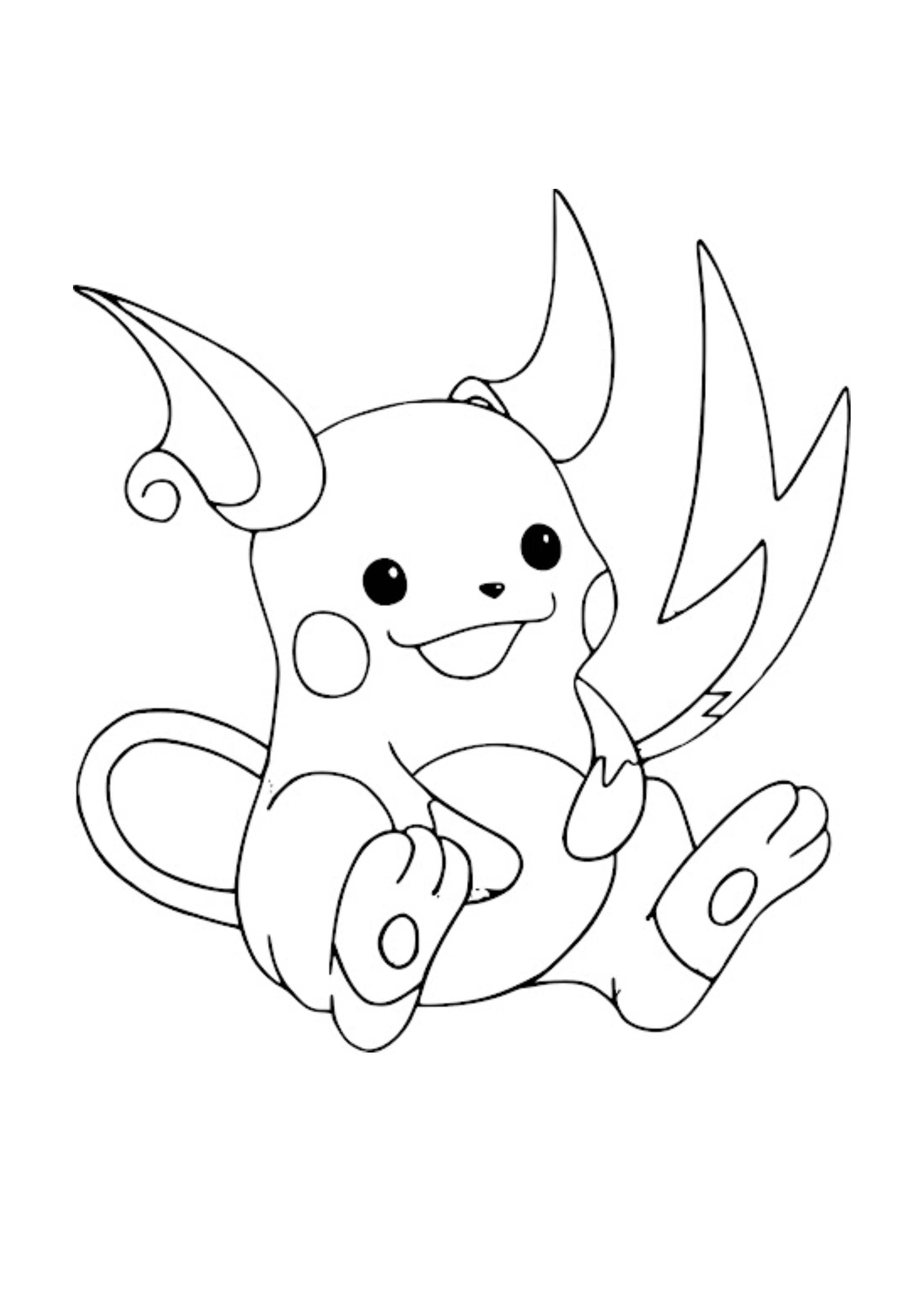 Coloriage Raichu (A4) à imprimer