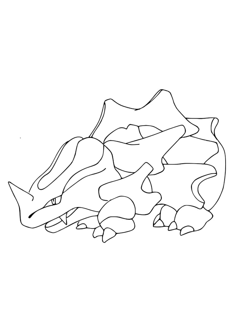 Coloriage Rhinocorne (A4) à imprimer