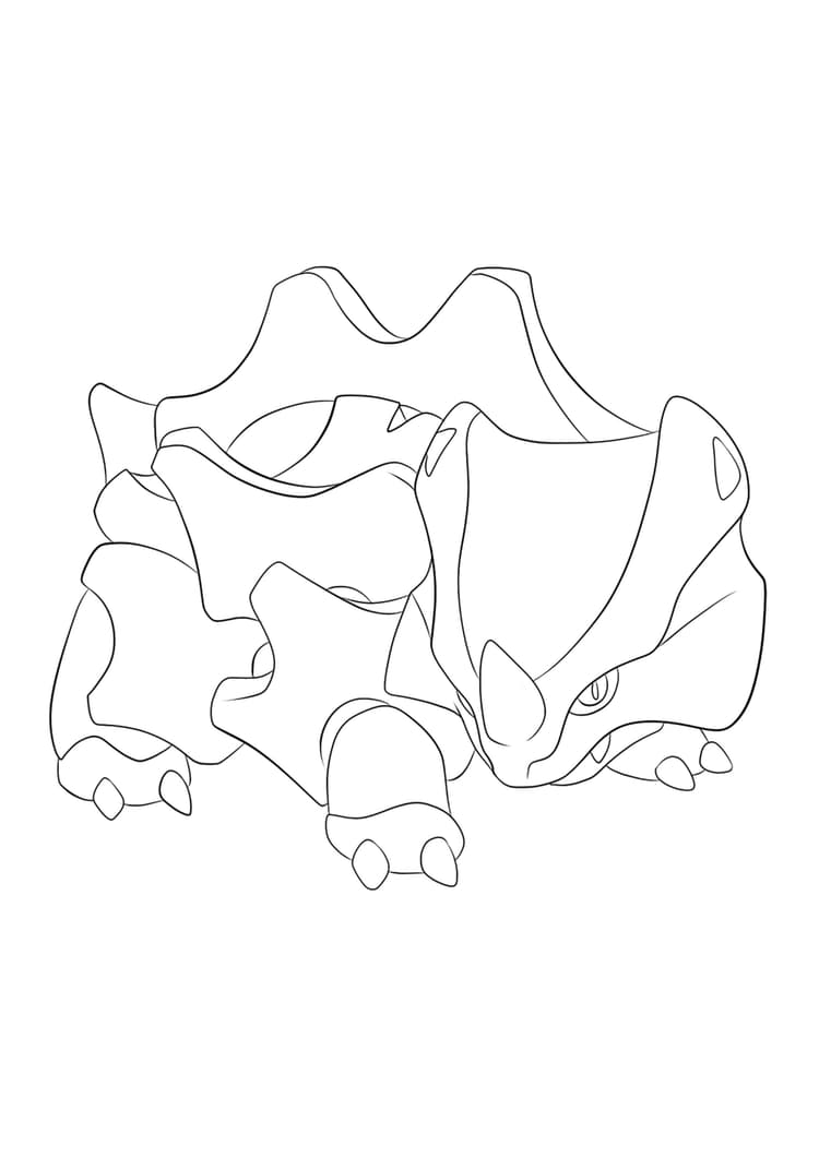 Coloriage Rhinocorne (A4) à imprimer
