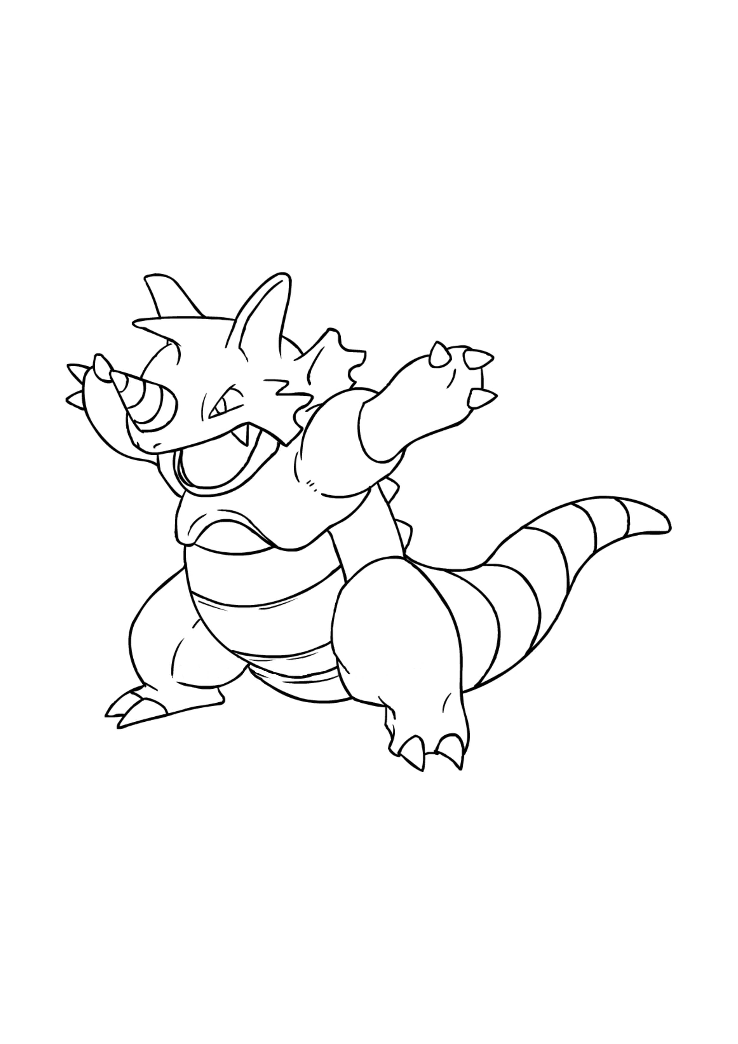 Coloriage Rhinoféros (A4) à imprimer