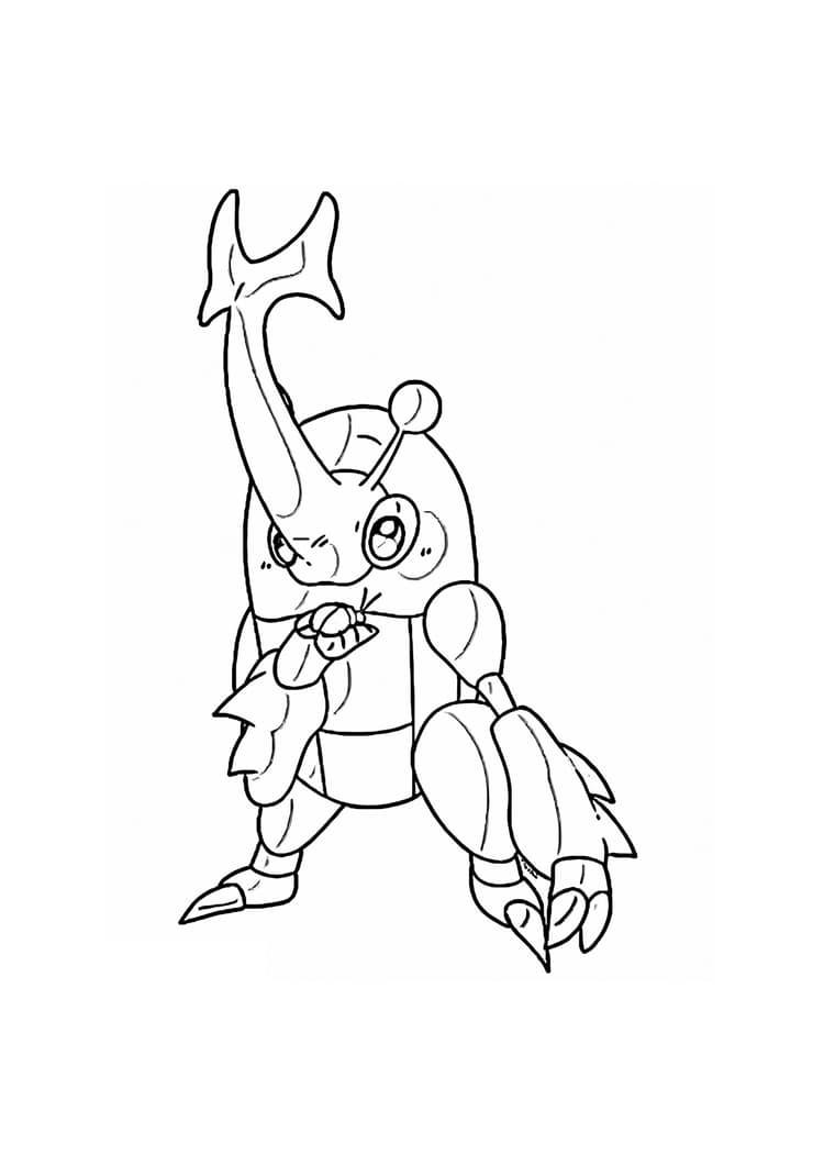 Coloriage Scarhino (A4) à imprimer