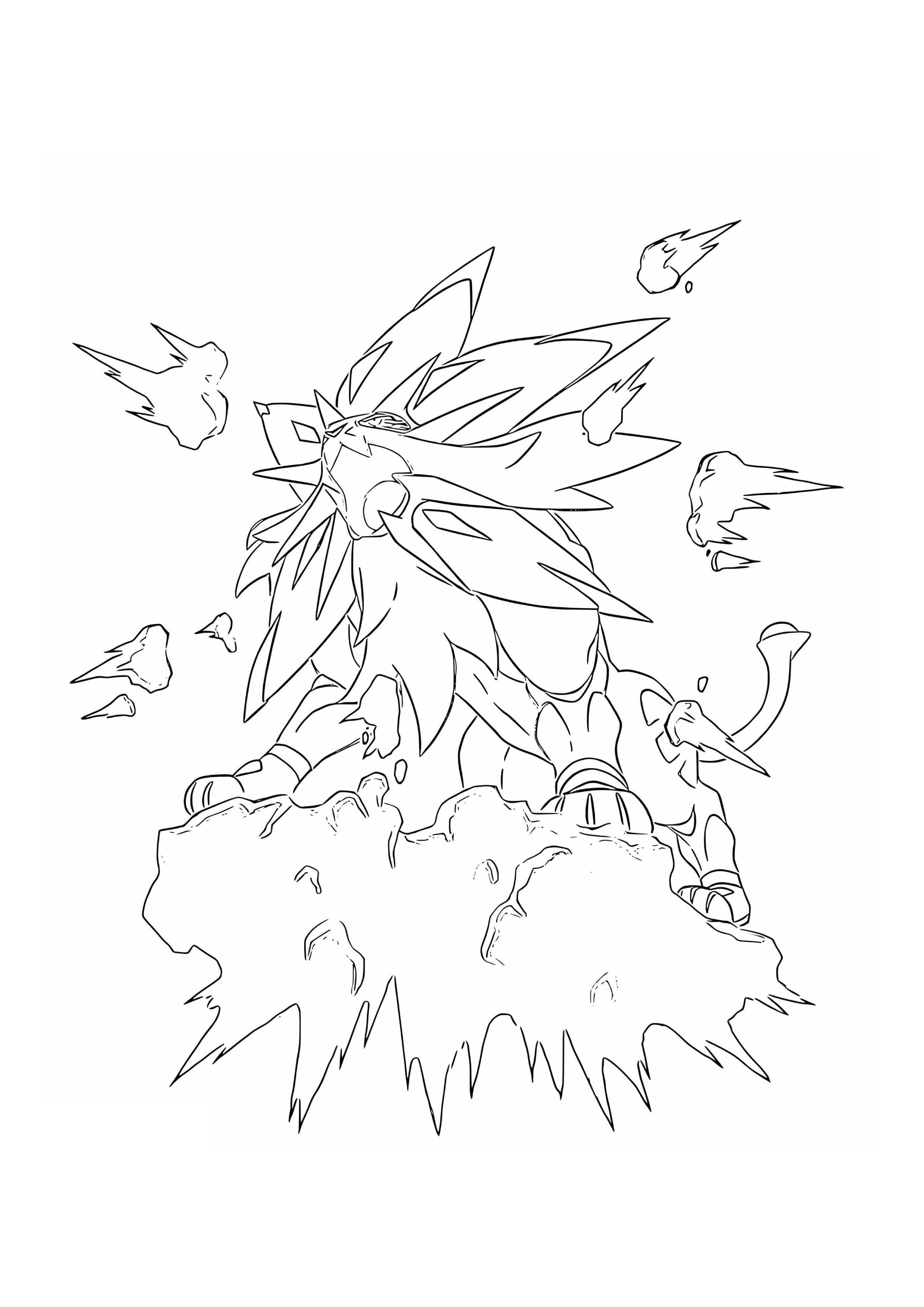 Coloriage Solgaleo (A4) à imprimer