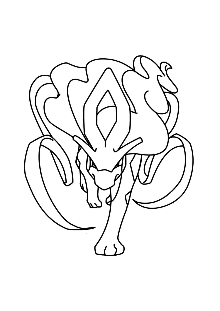 Coloriage Suicune (A4) à imprimer