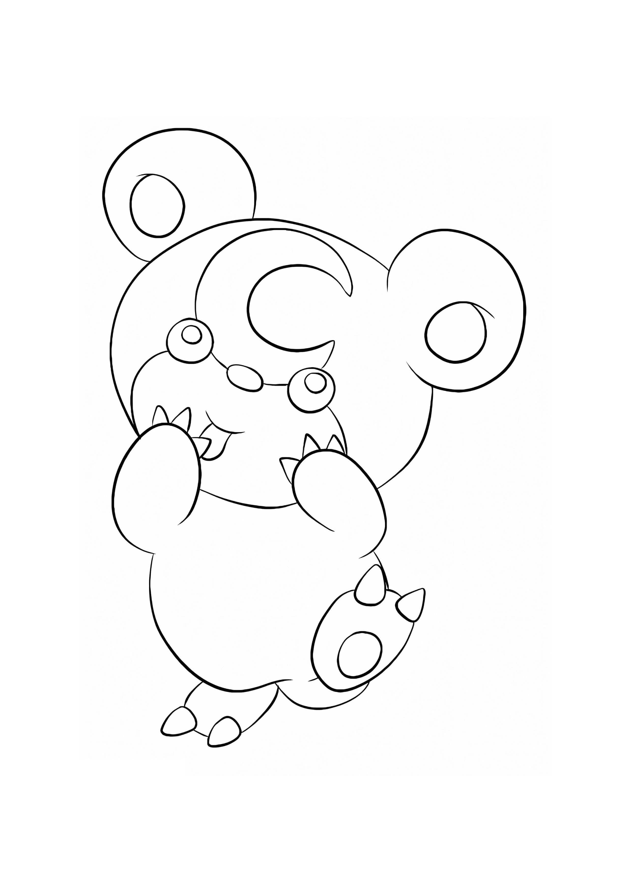 Coloriage Teddiursa (A4) à imprimer