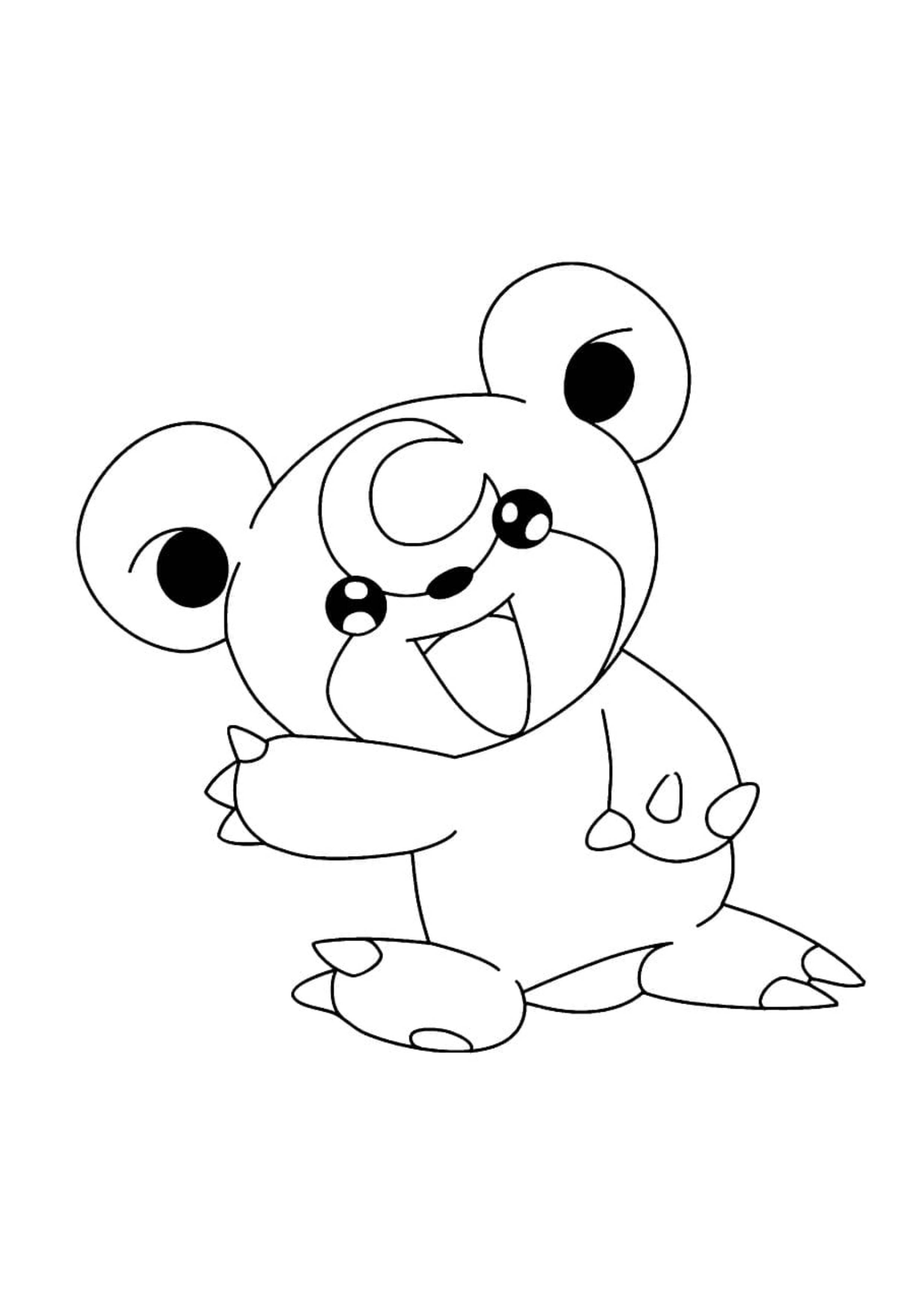 Coloriage Teddiursa (A4) à imprimer