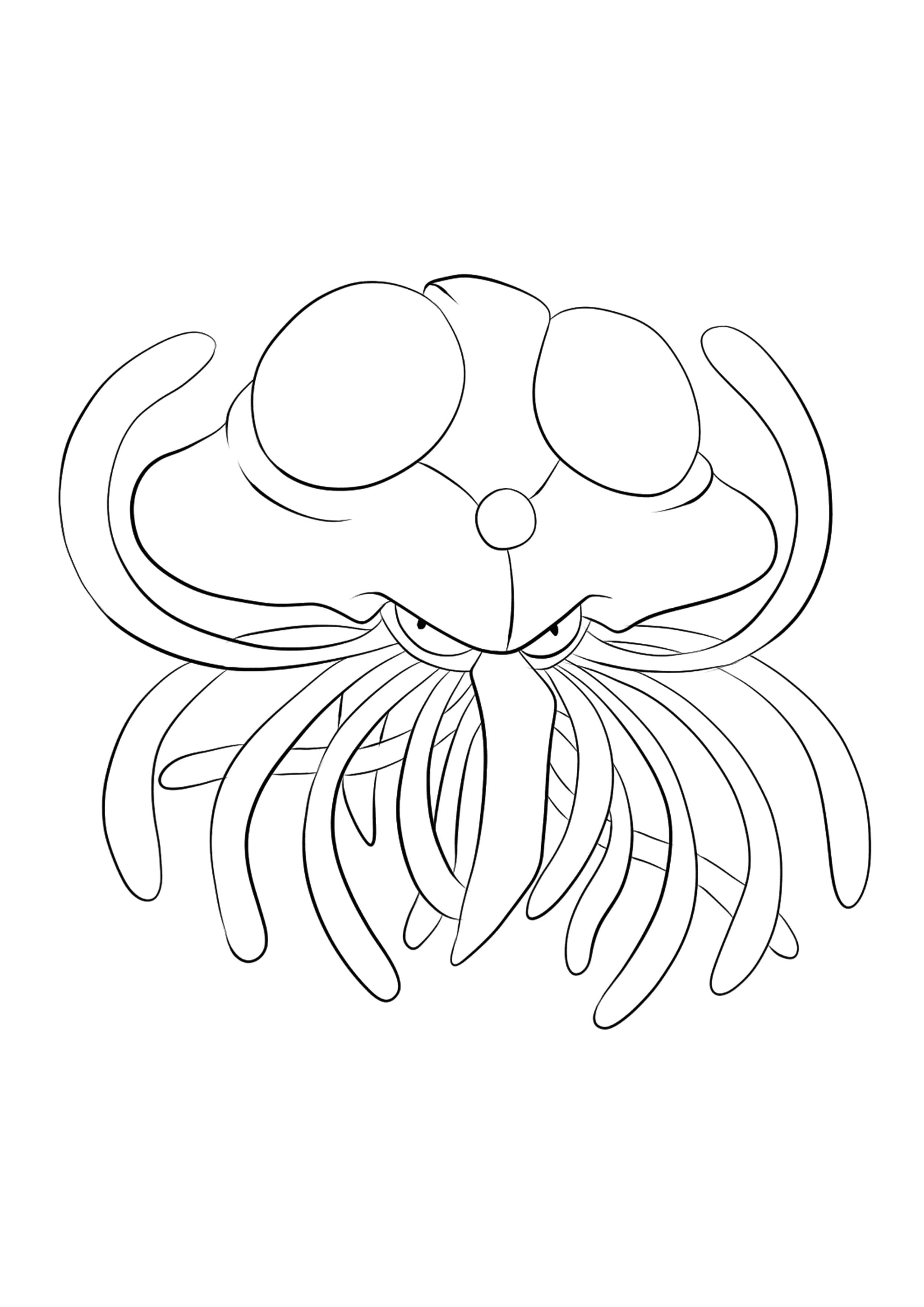 Coloriage Tentacruel (A4) à imprimer