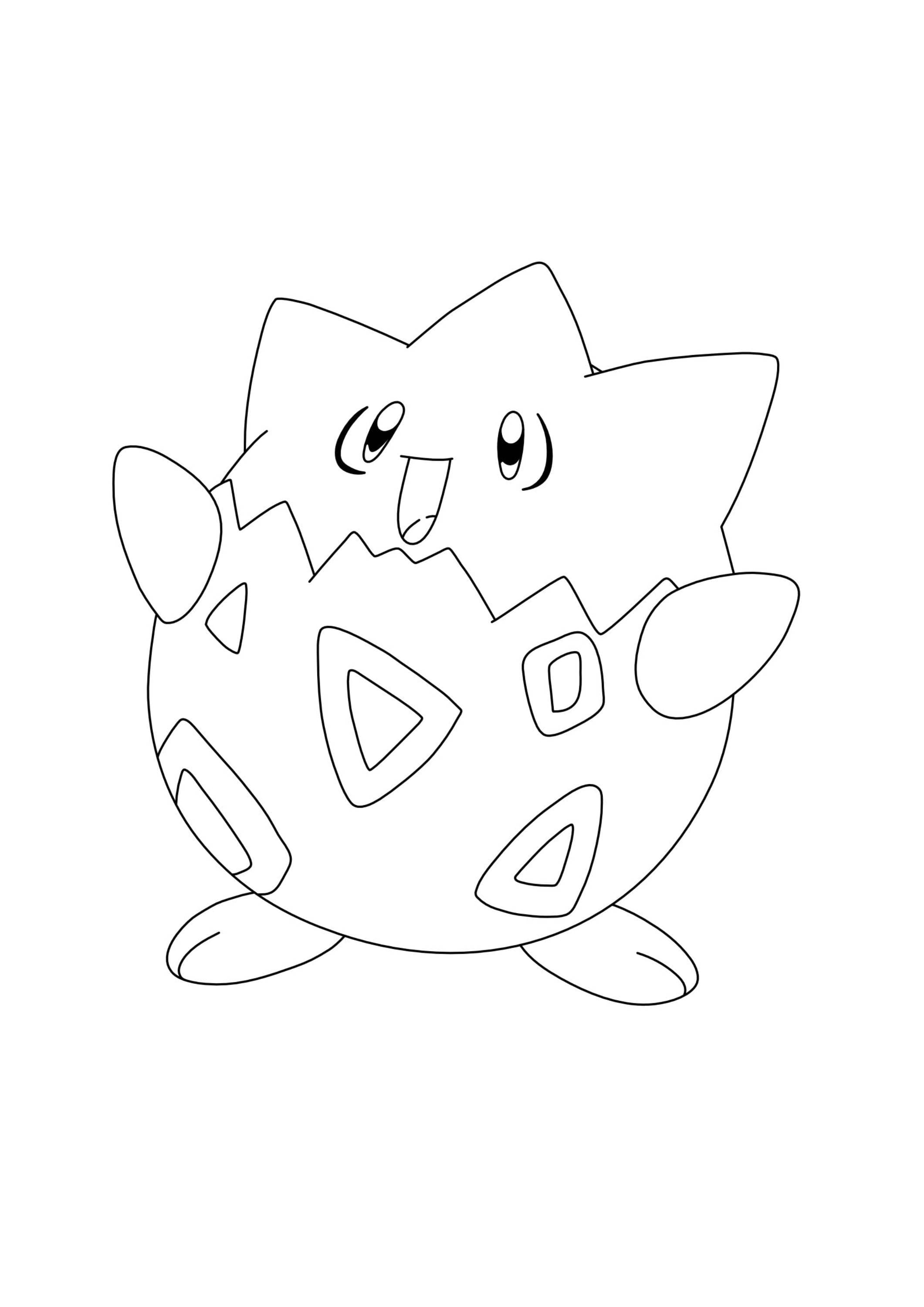 Coloriage Togepi (A4) à imprimer