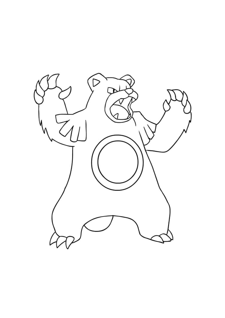 Coloriage Ursaring (A4) à imprimer