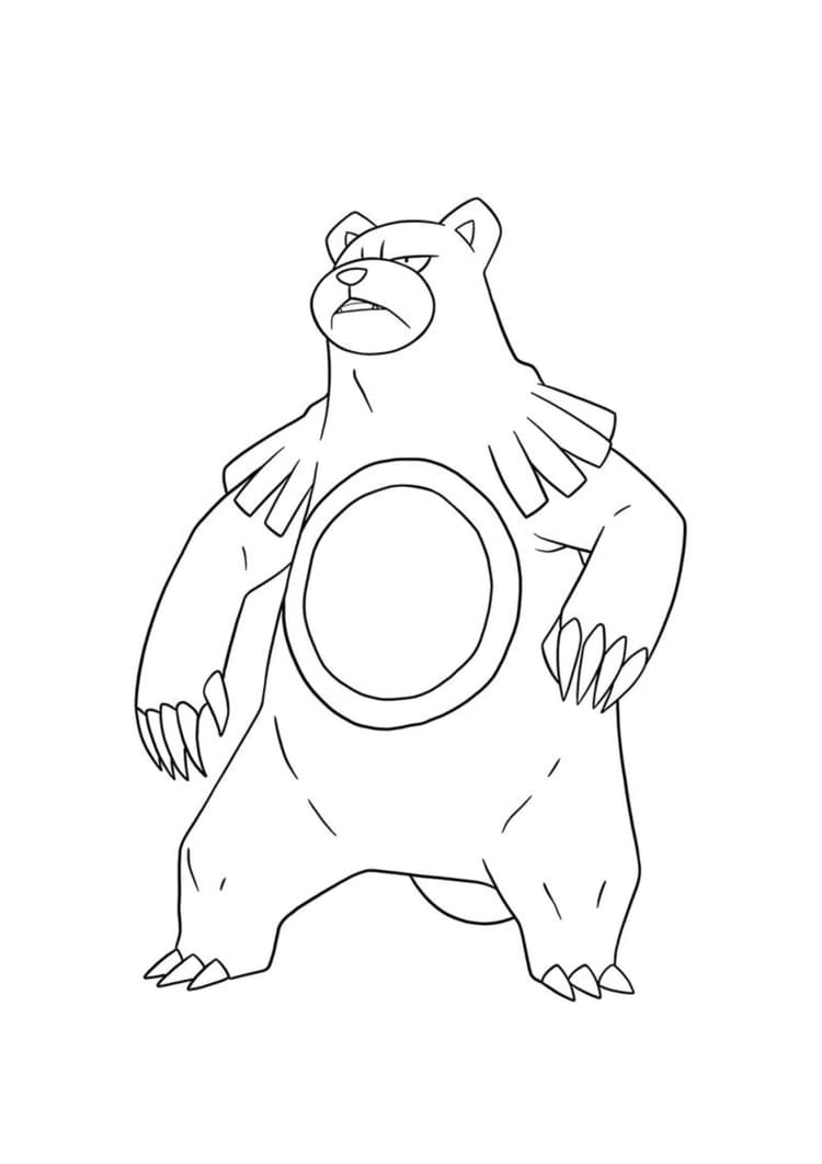 Coloriage Ursaring (A4) à imprimer