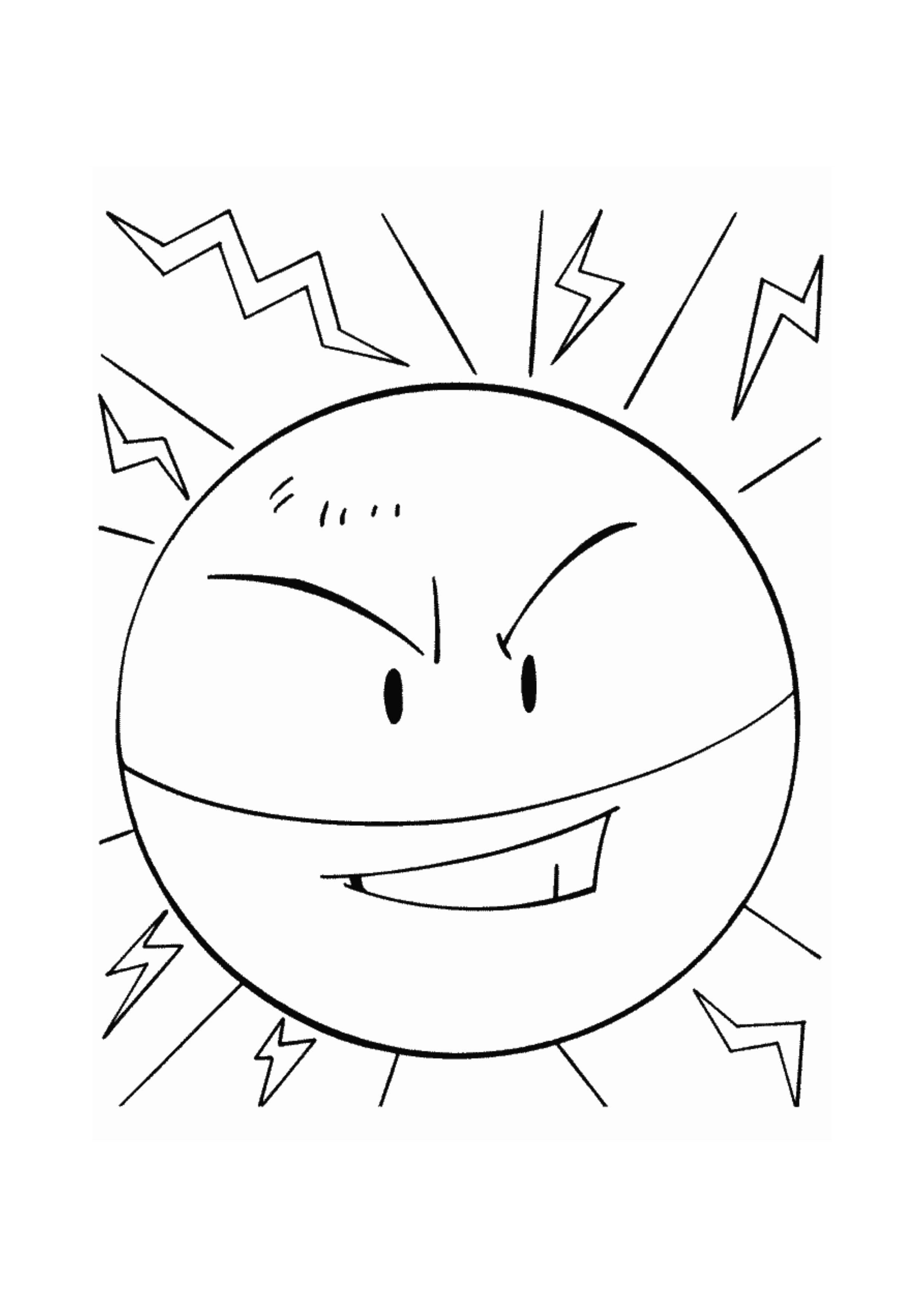 Coloriage Voltorbe (A4) à imprimer