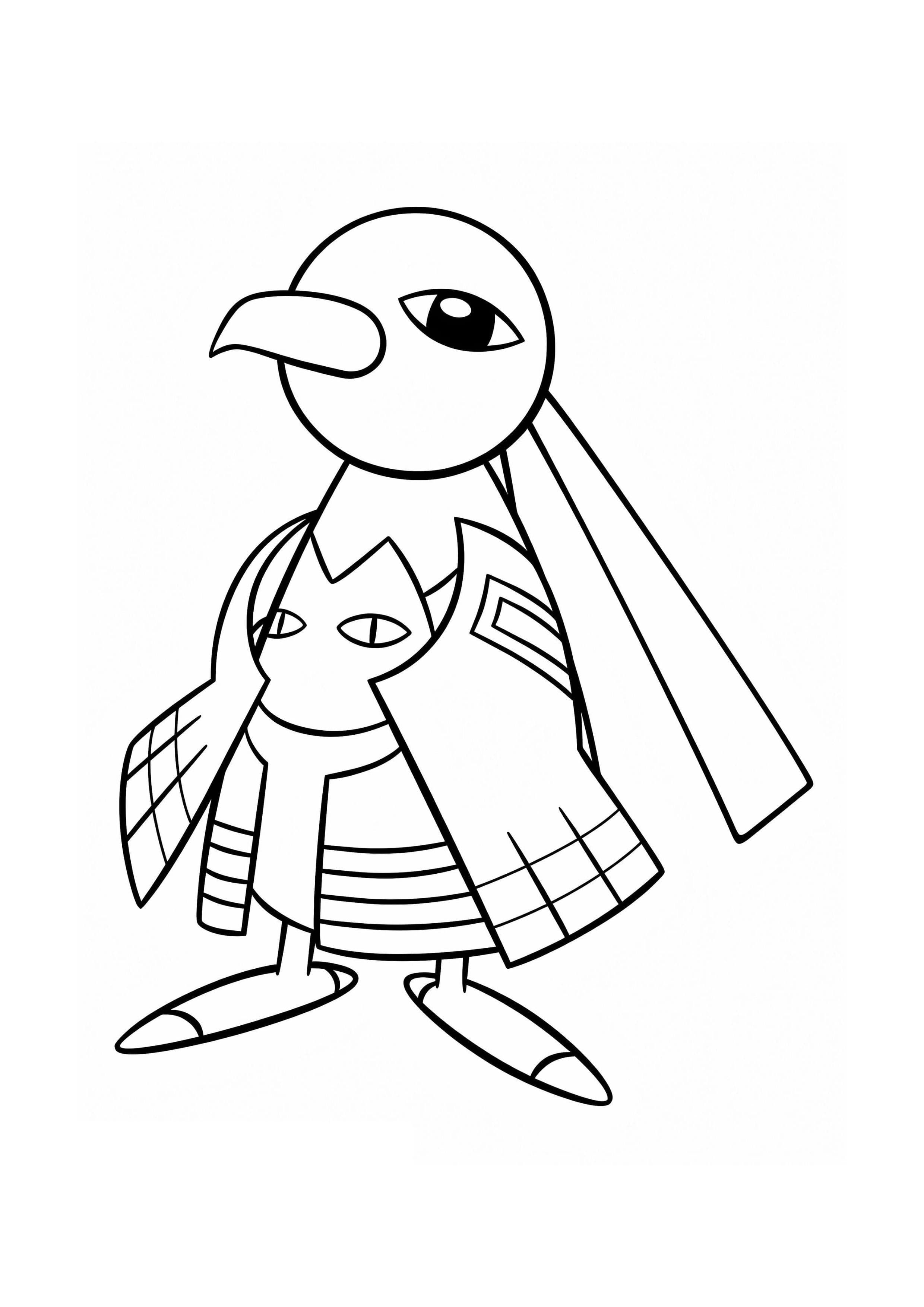 Coloriage Xatu (A4) à imprimer