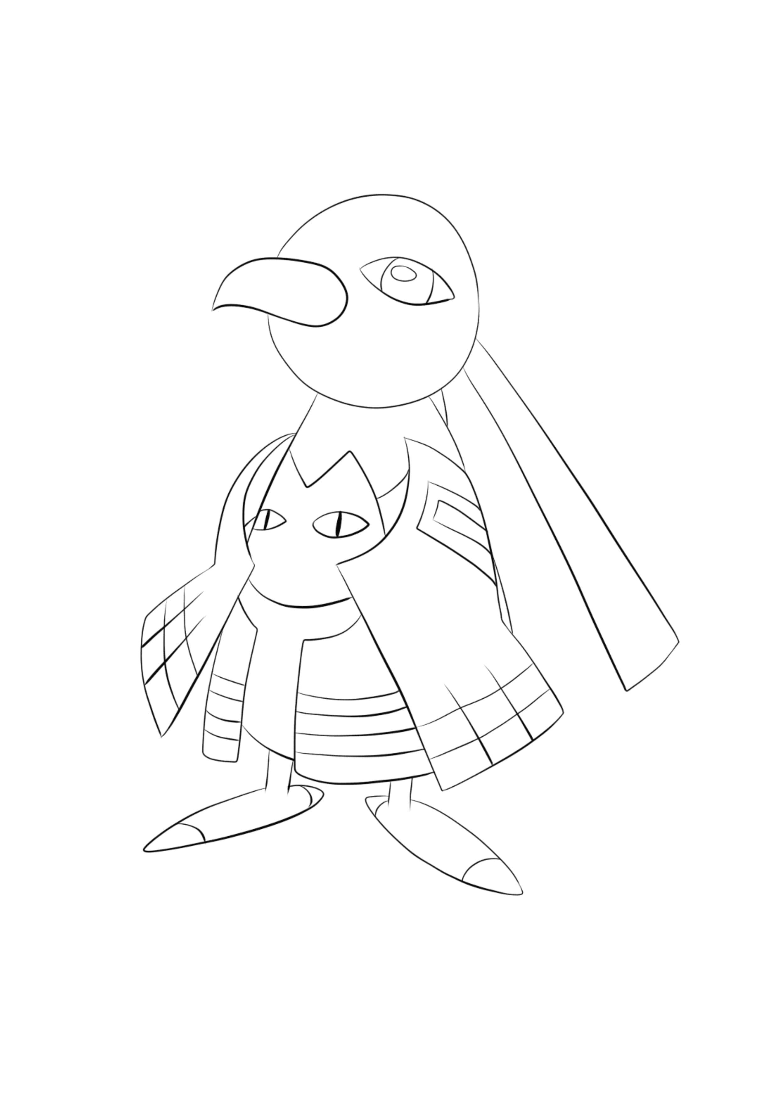 Coloriage Xatu (A4) à imprimer
