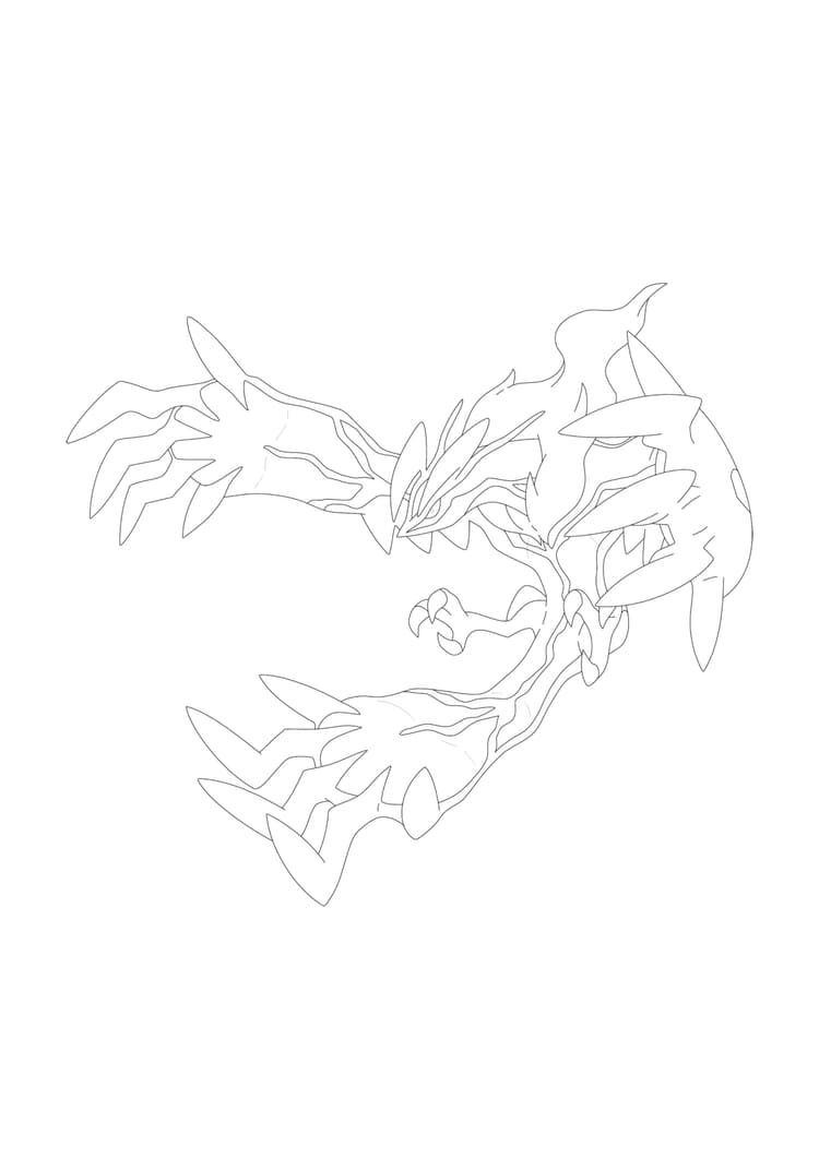 Coloriage Yveltal (A4) à imprimer