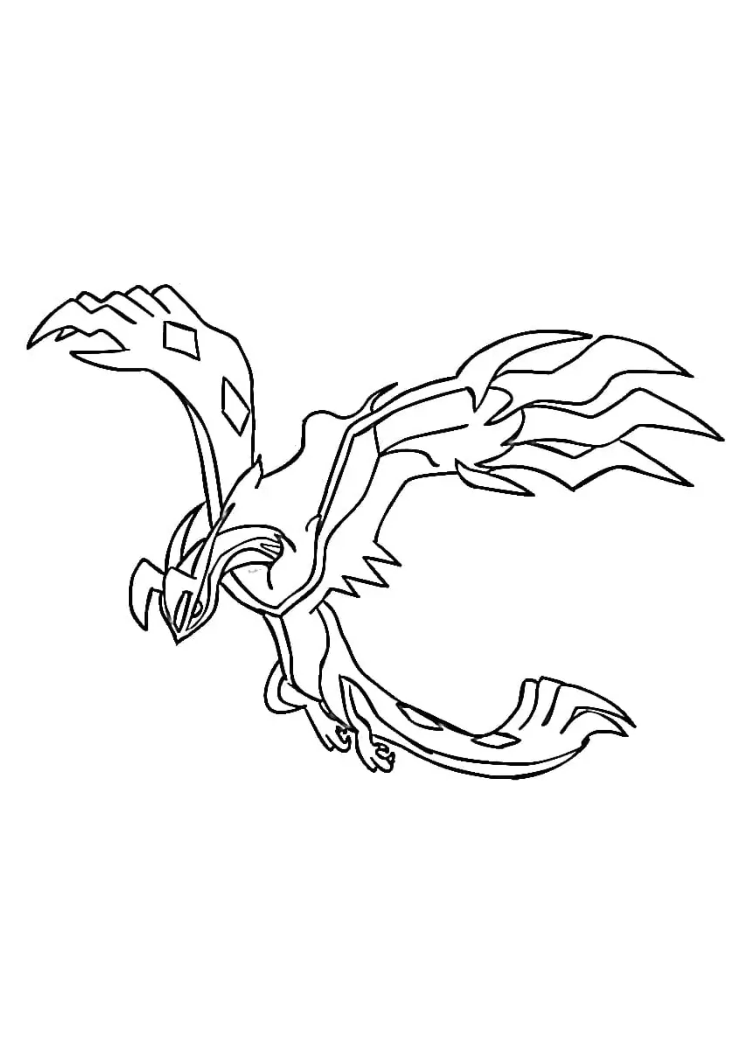 Coloriage Yveltal (A4) à imprimer