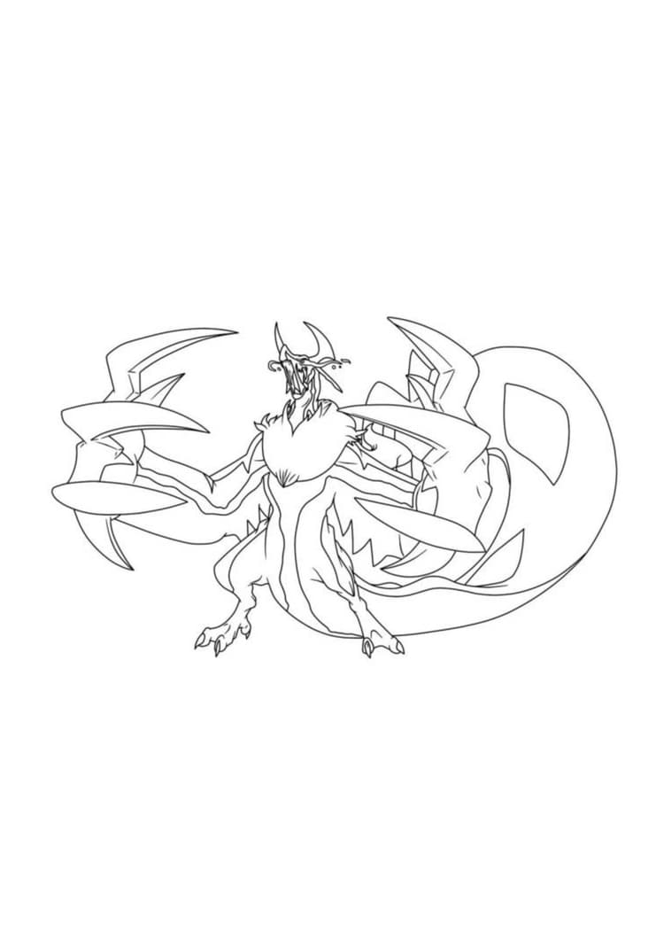 Coloriage Yveltal (A4) à imprimer