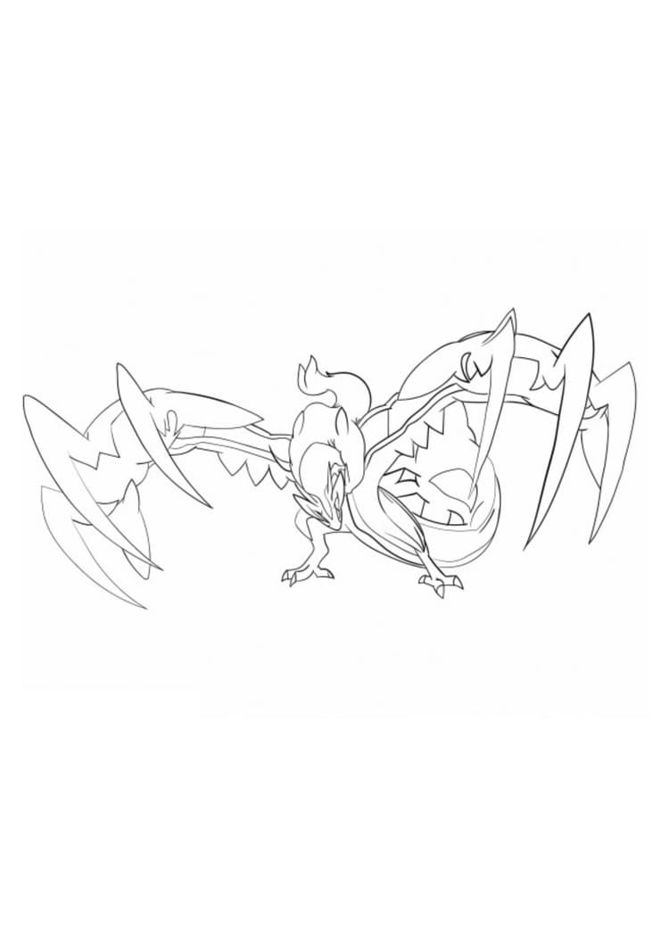 Coloriage Yveltal (A4) à imprimer