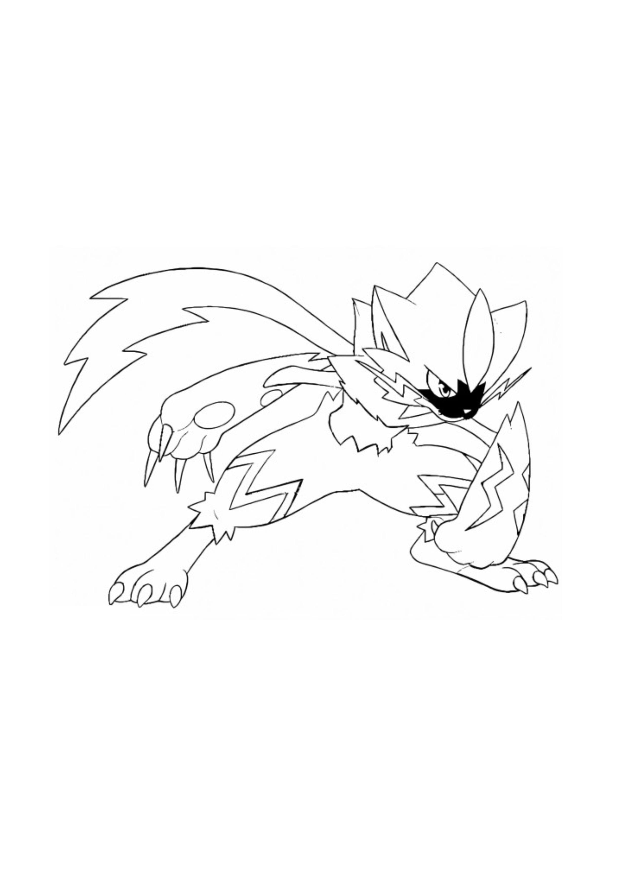 Coloriage Zeraora (A4) à imprimer
