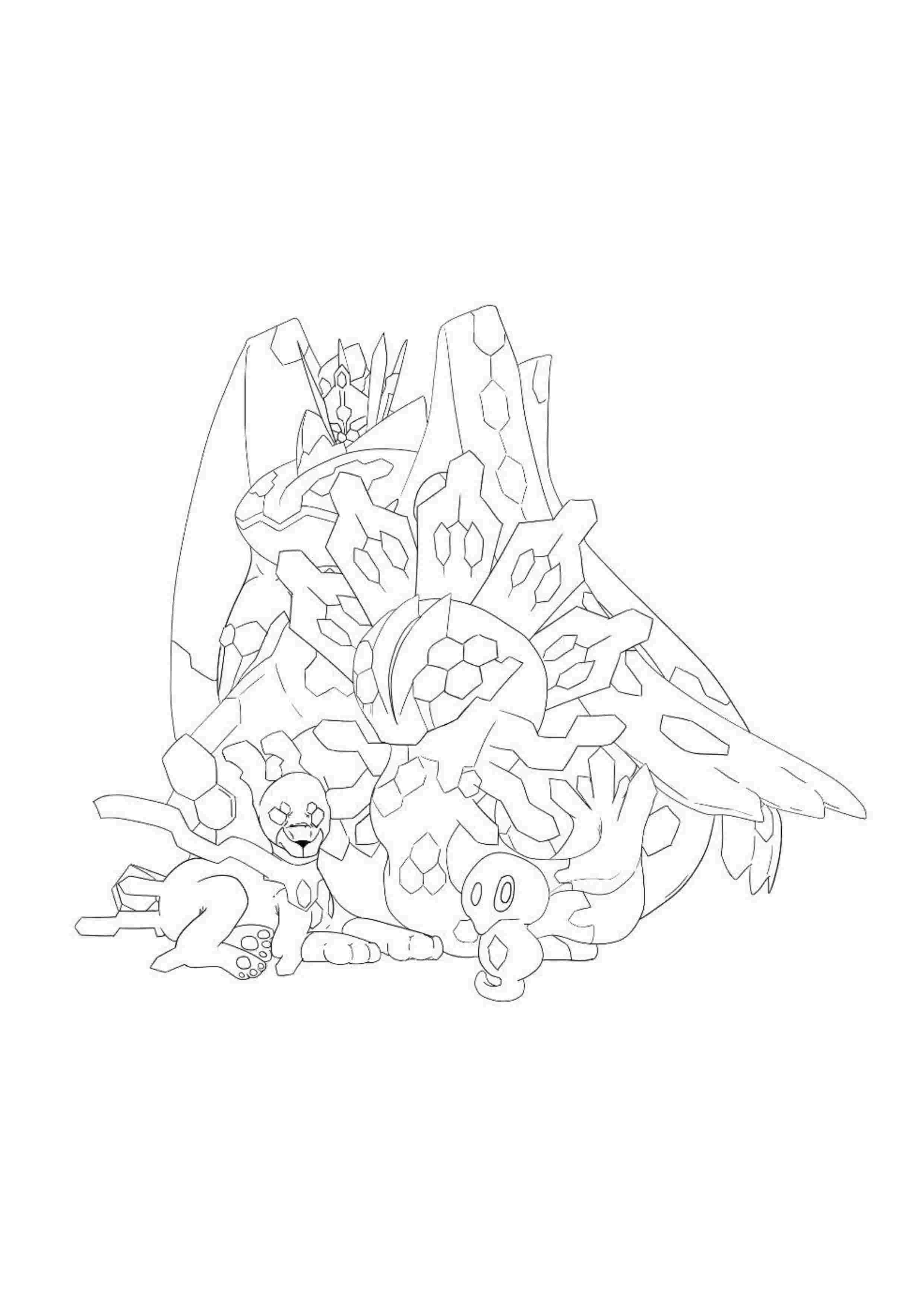 Coloriage Zygarde (A4) à imprimer