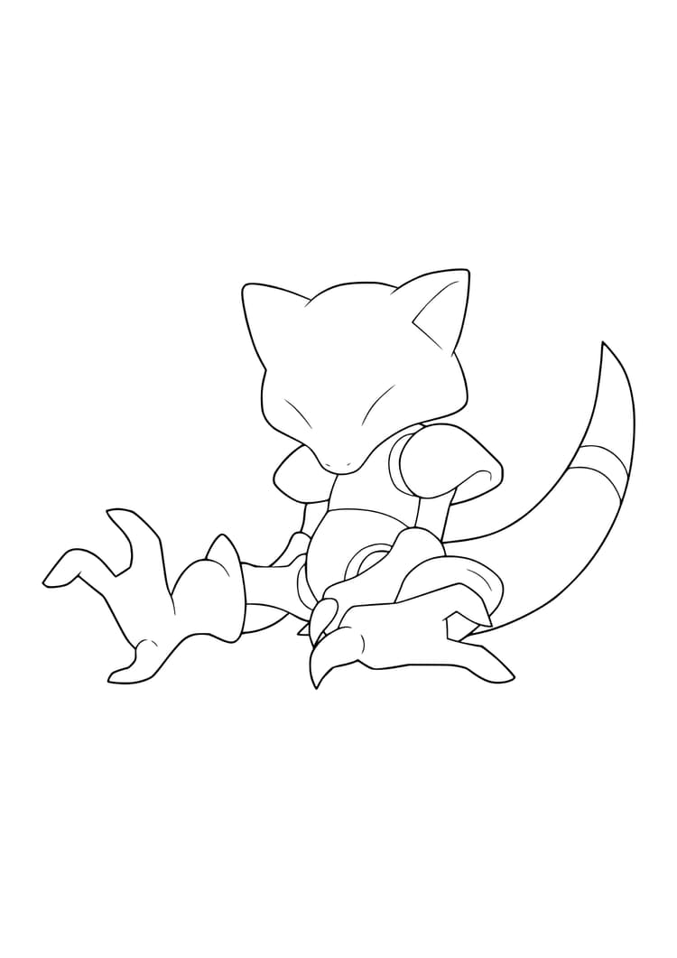 Coloriage Abra (A4) à imprimer