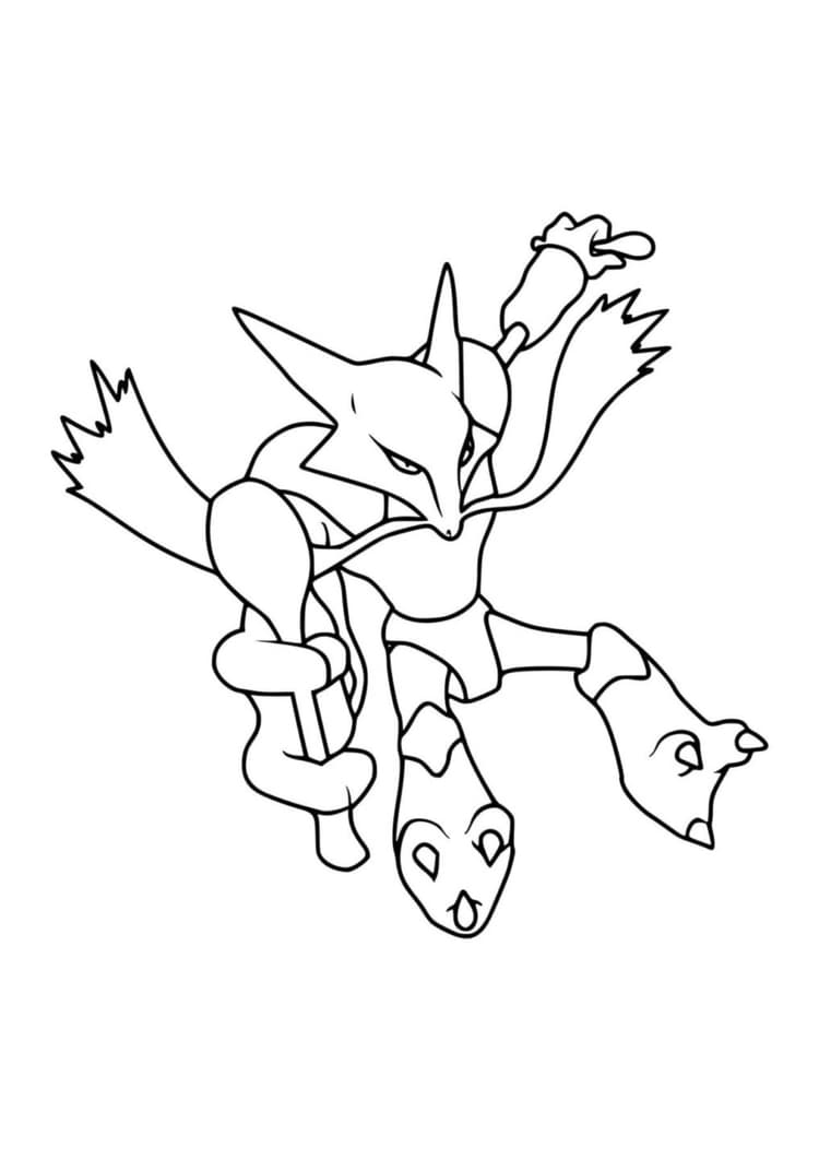 Coloriage Alakazam (A4) à imprimer