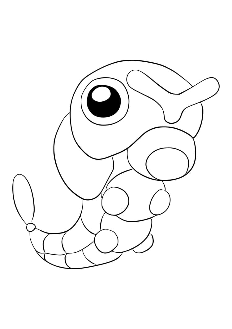 Coloriage Chenipan (A4) à imprimer
