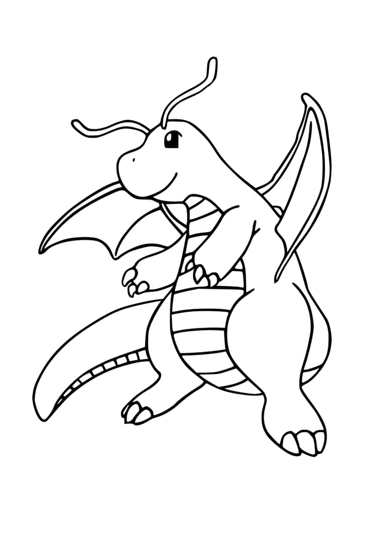 Coloriage Dracolosse (A4) à imprimer