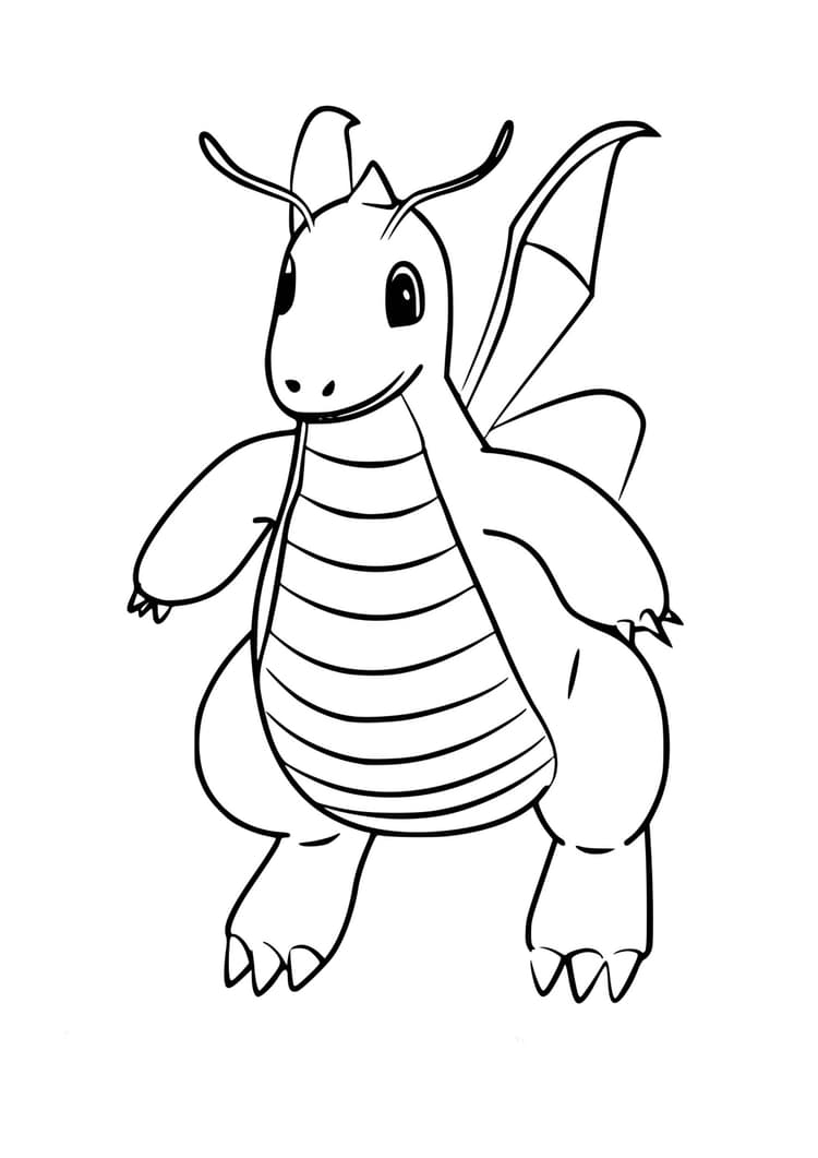 Coloriage Dracolosse (A4) à imprimer