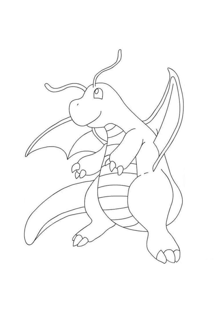 Coloriage Dracolosse (A4) à imprimer